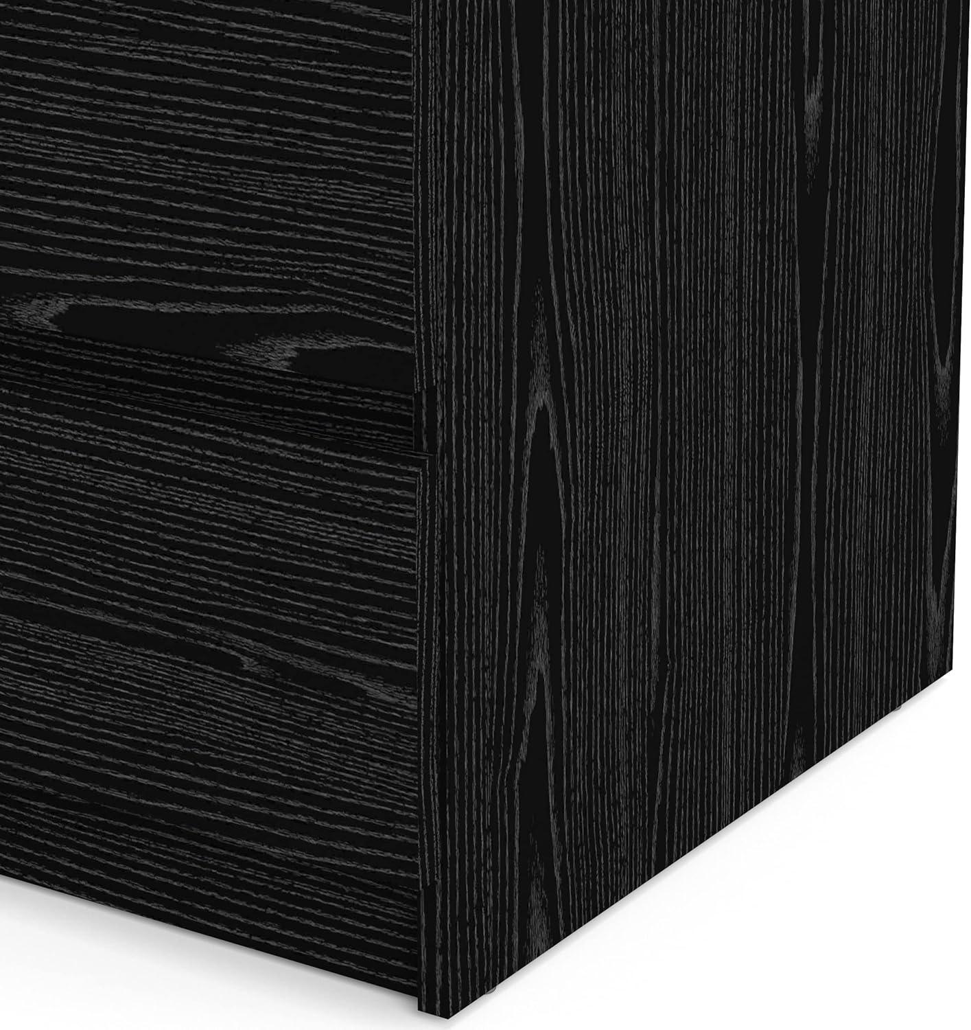 Wood Scottsdale 5 Drawer Chest in Black Woodgrain-Tvilum