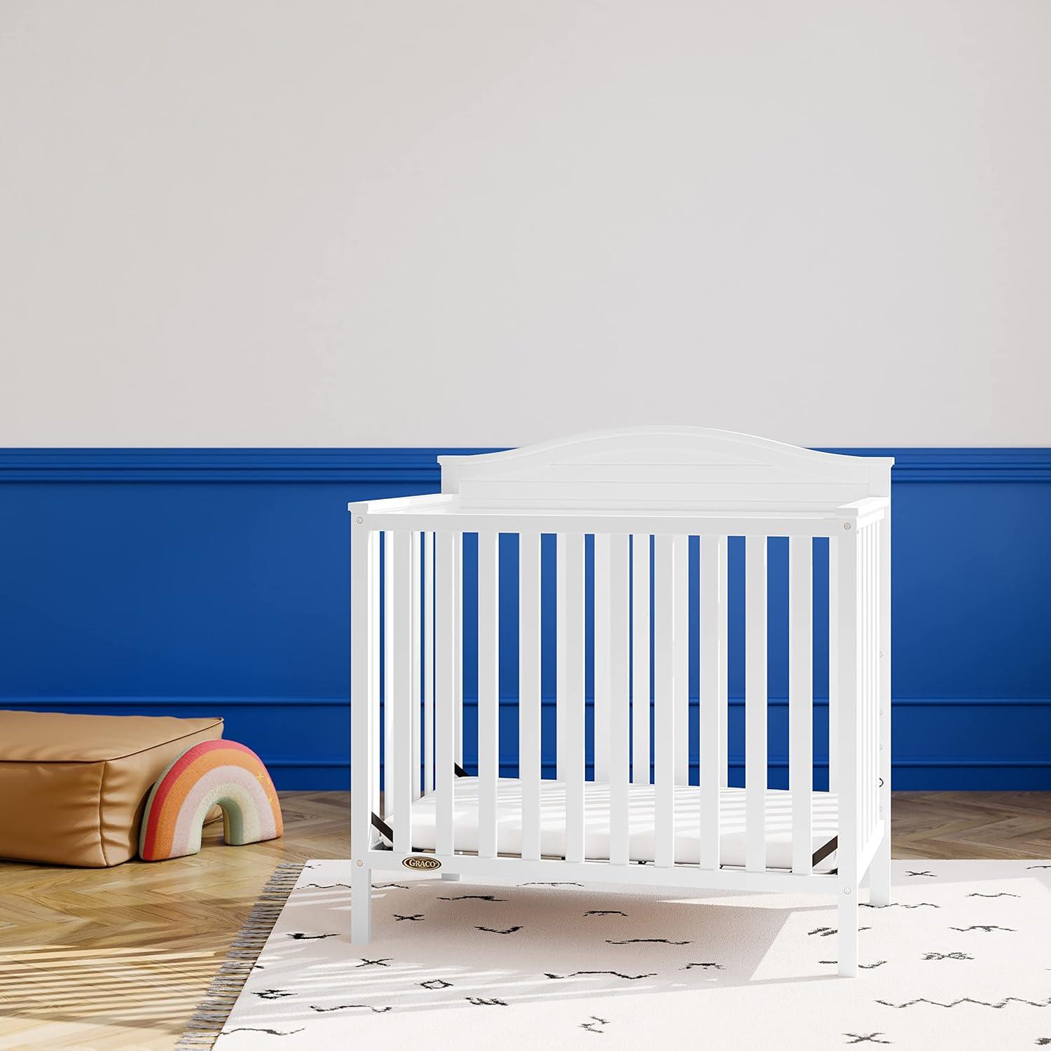 Graco Graco Stella 4-in-1 Mini Convertible Crib with Mattress