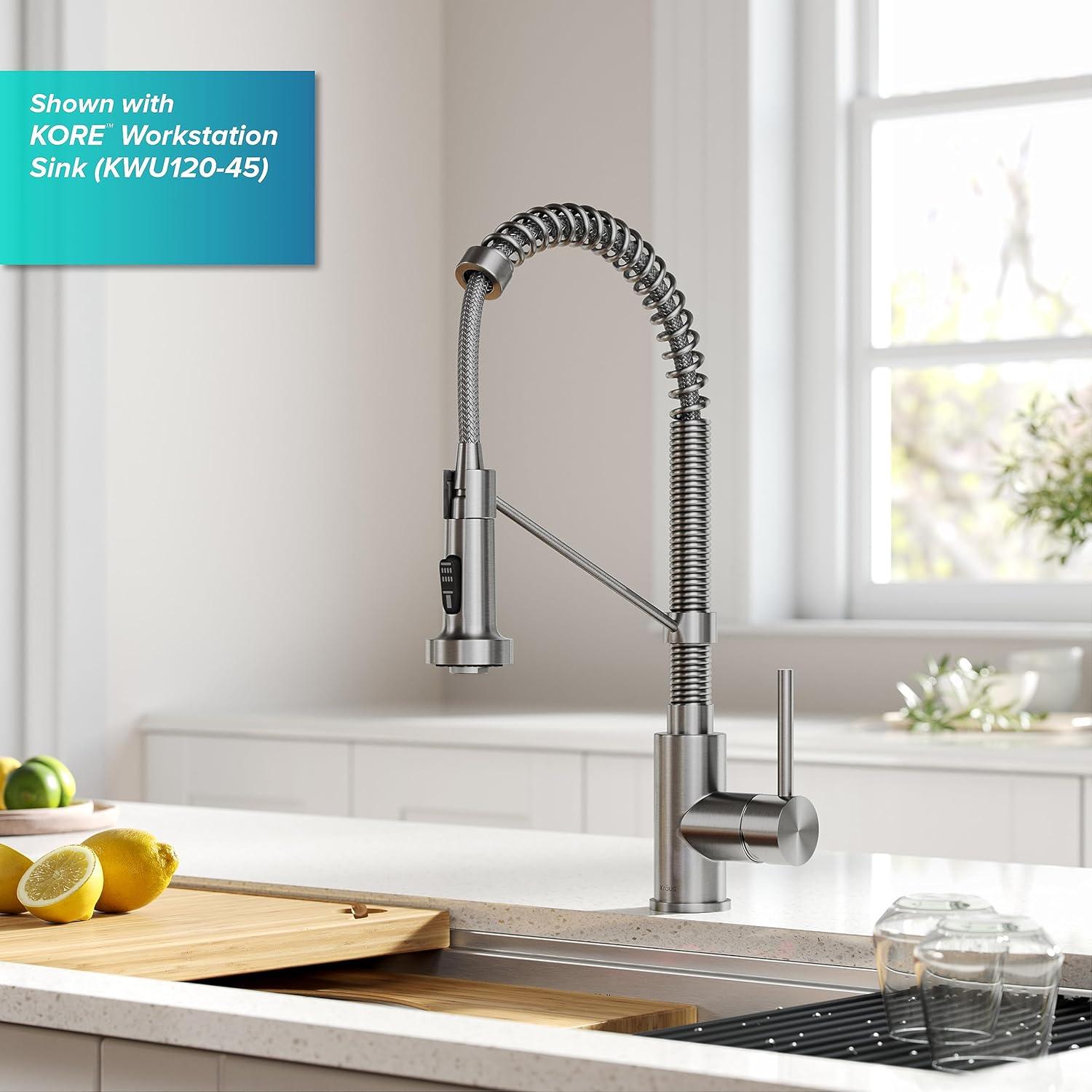 Kraus Bolden Touchless Sensor Commercial Style 2-Function Single Handle Pull-Down Kitchen Faucet