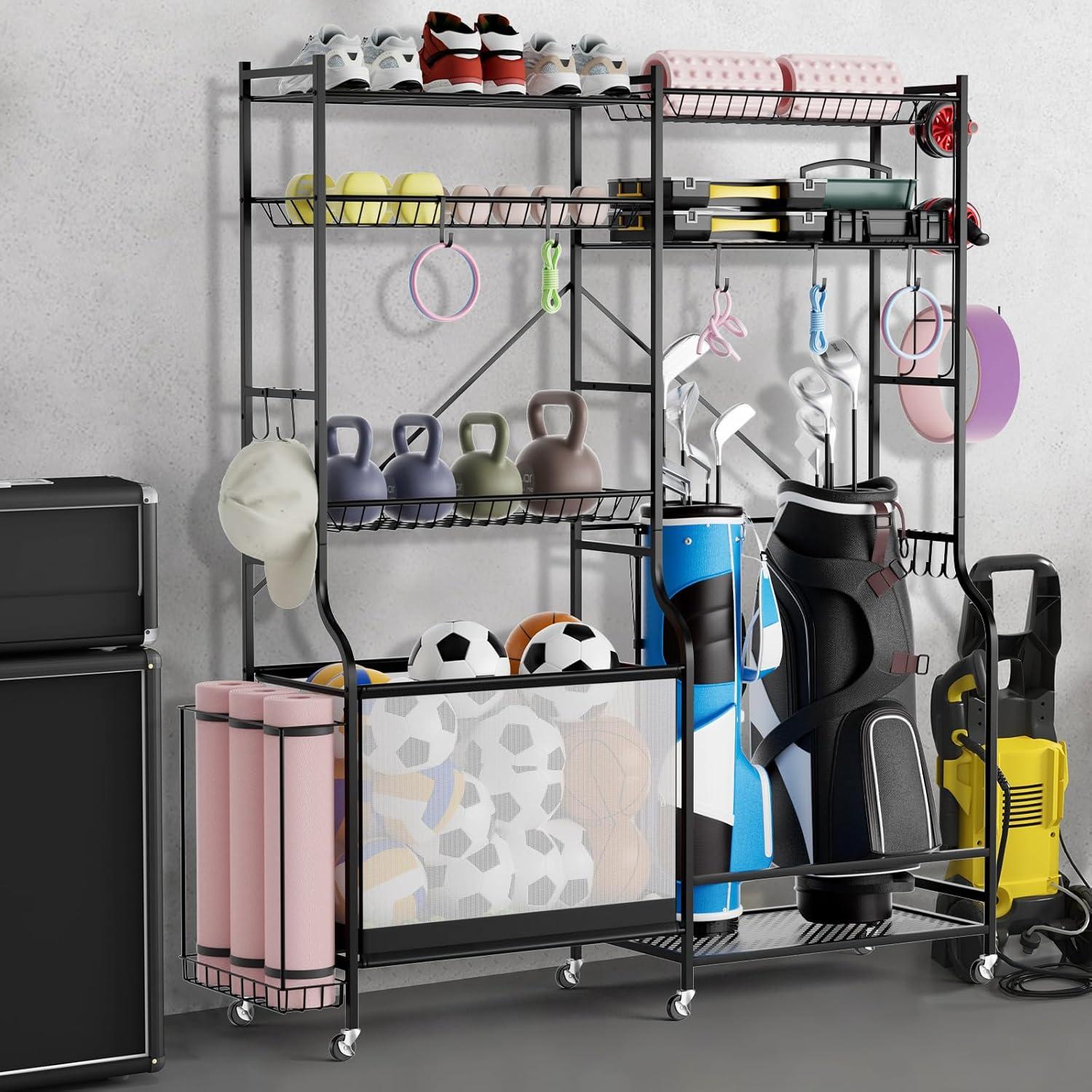 Resenkos Sports Equipment Organizer for Garage