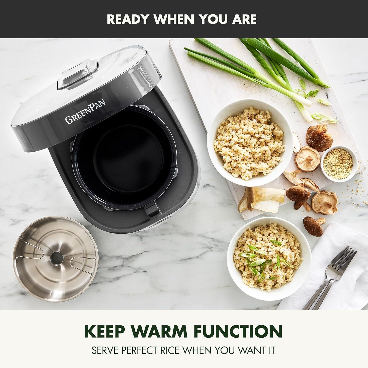 GreenPan ™ Rice Cooker with Carb Reduction in Graphite