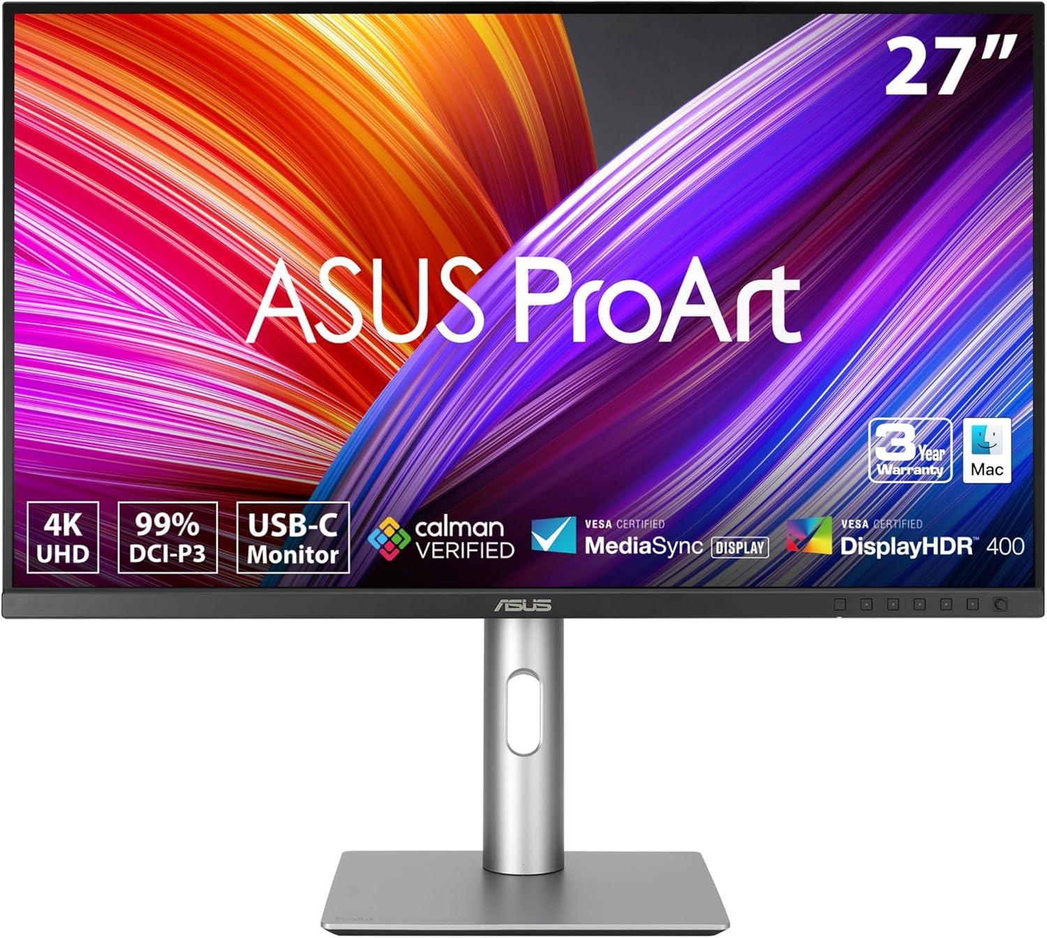 ASUS ProArt 27" 4K HDR IPS Monitor with USB-C