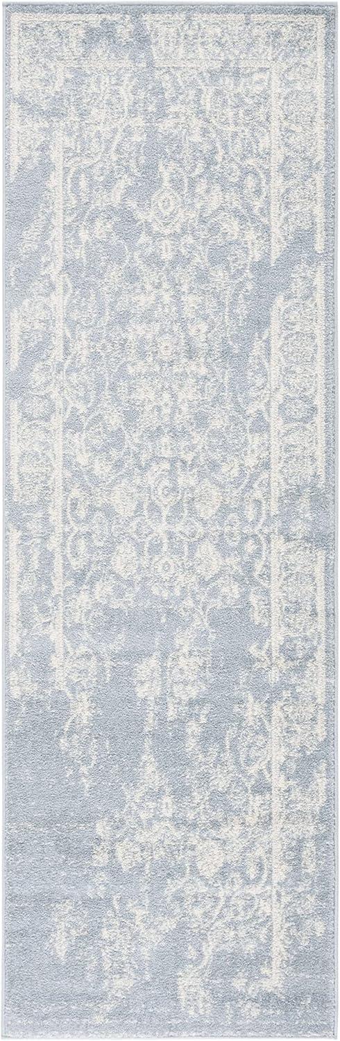 Adirondack ADR101 Power Loomed Runner Rug - Slate/Ivory - 2'6"x8' - Safavieh.