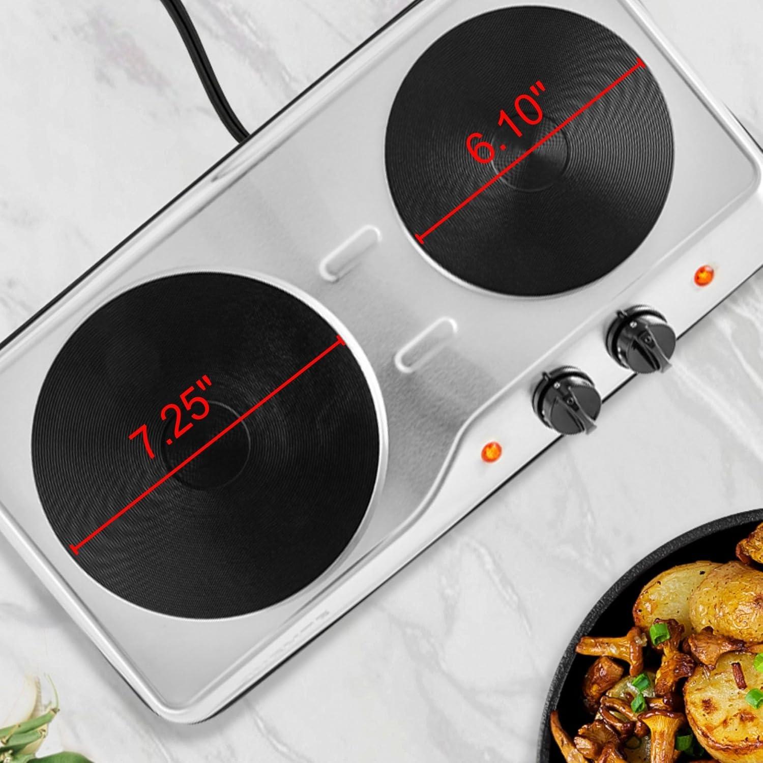 Ovente OVENTE Electric Double Cast Iron Burner