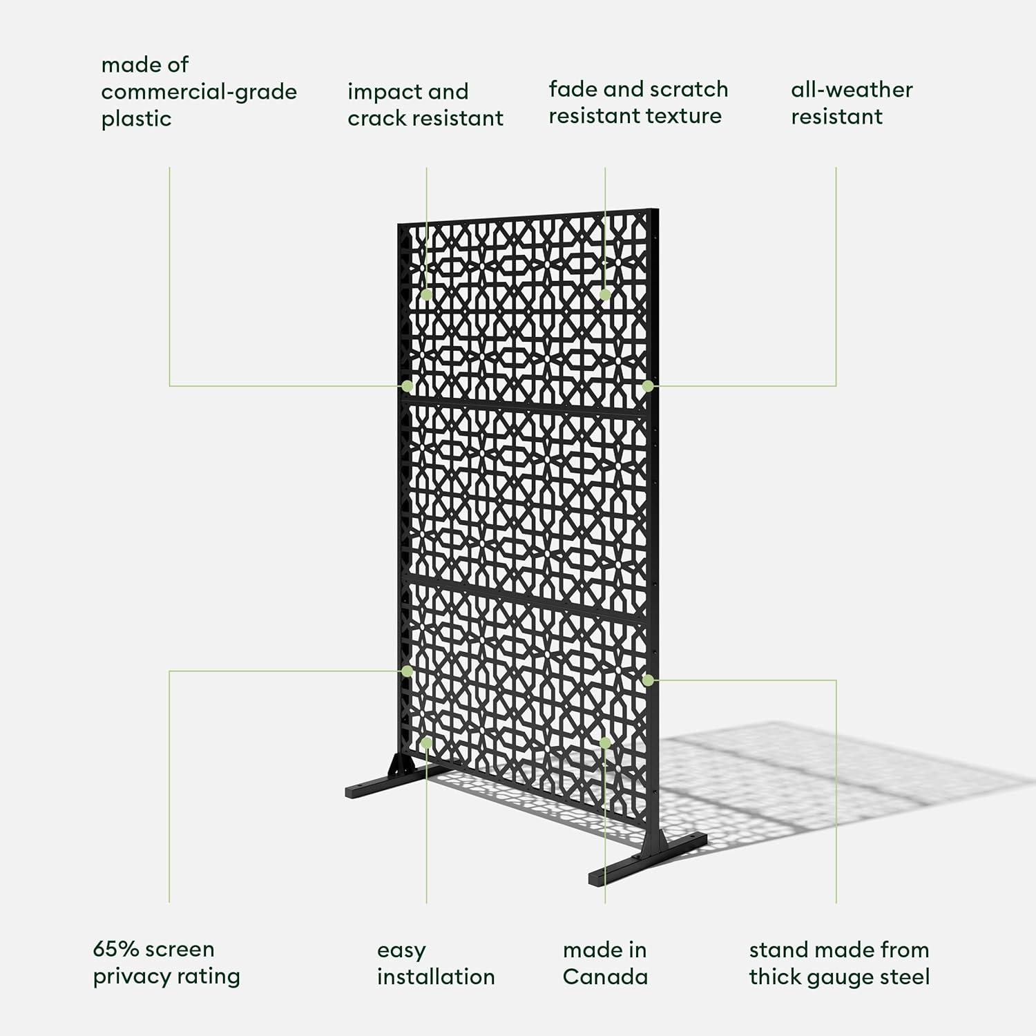 Veradek 6 ft. H x 4 ft. W Plastic Privacy Screen Panel Pattern