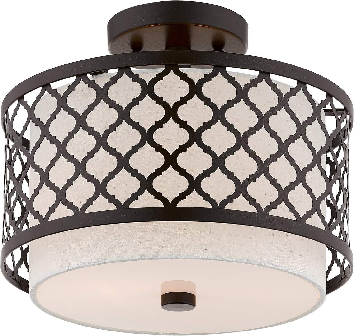 Livex Lighting Arabesque 2 - Light Semi-Flush Mount in  English Bronze
