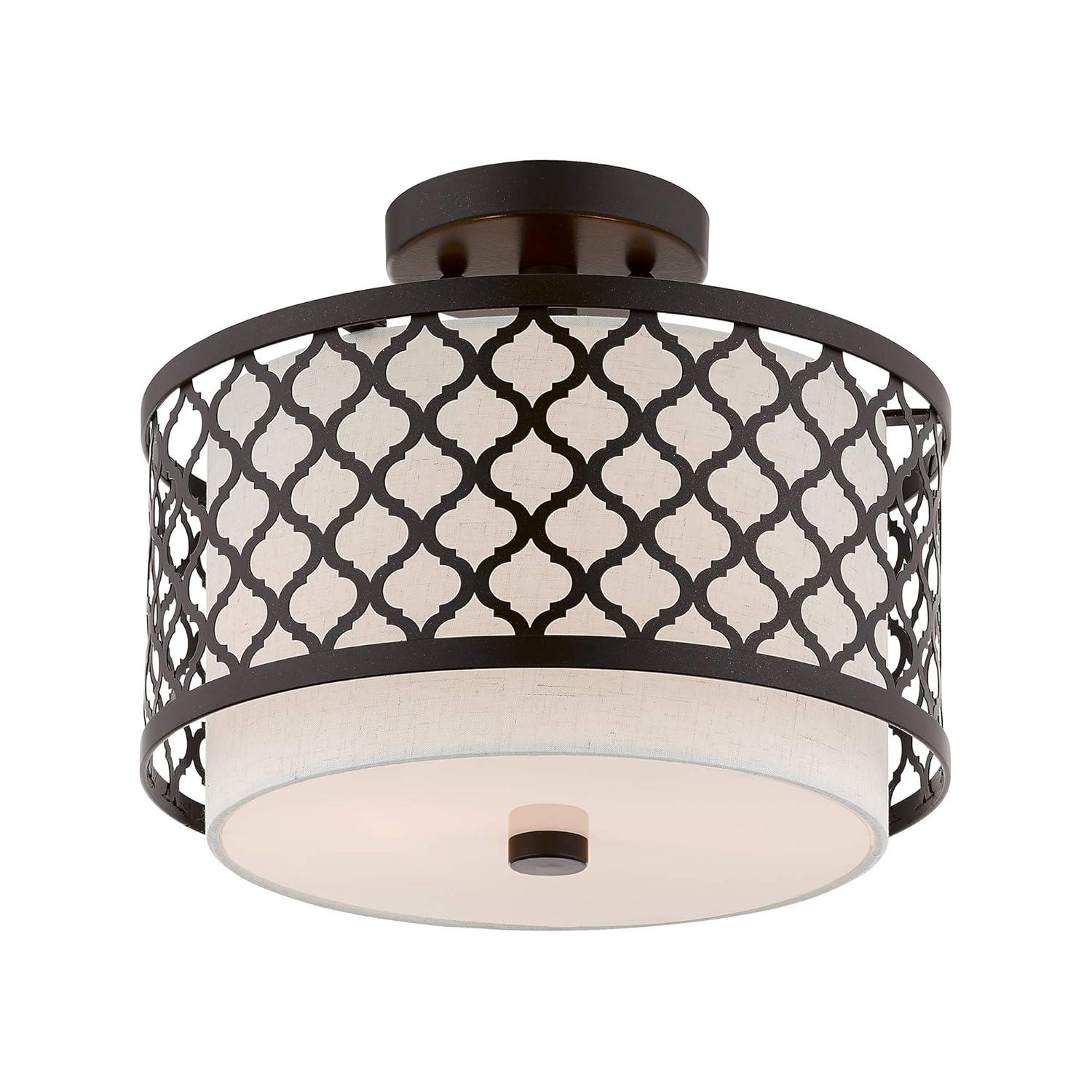 Livex Lighting Arabesque 2 - Light Semi-Flush Mount in  English Bronze