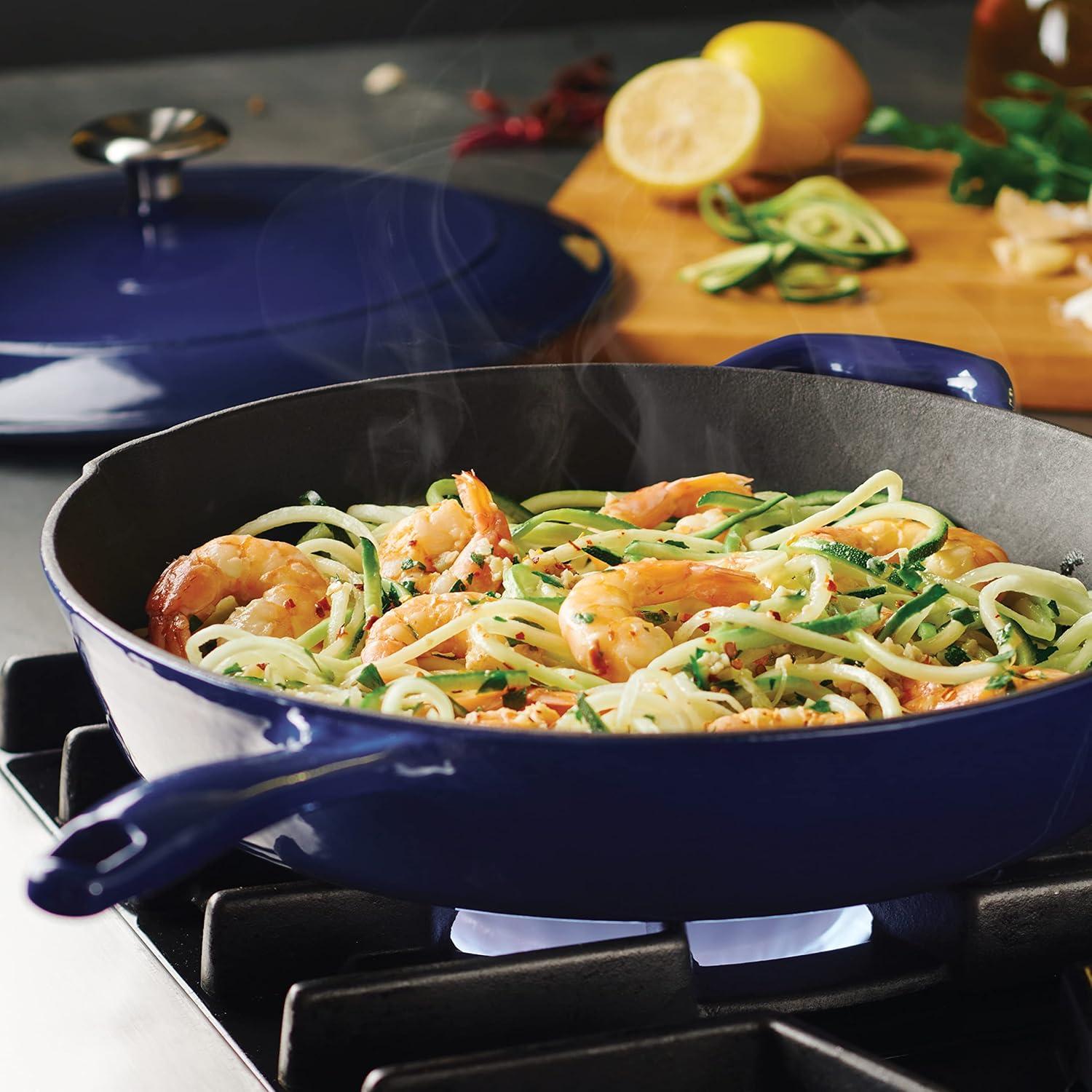 Tramontina Tramontina Gourmet Enameled Cast Iron Covered Skillet