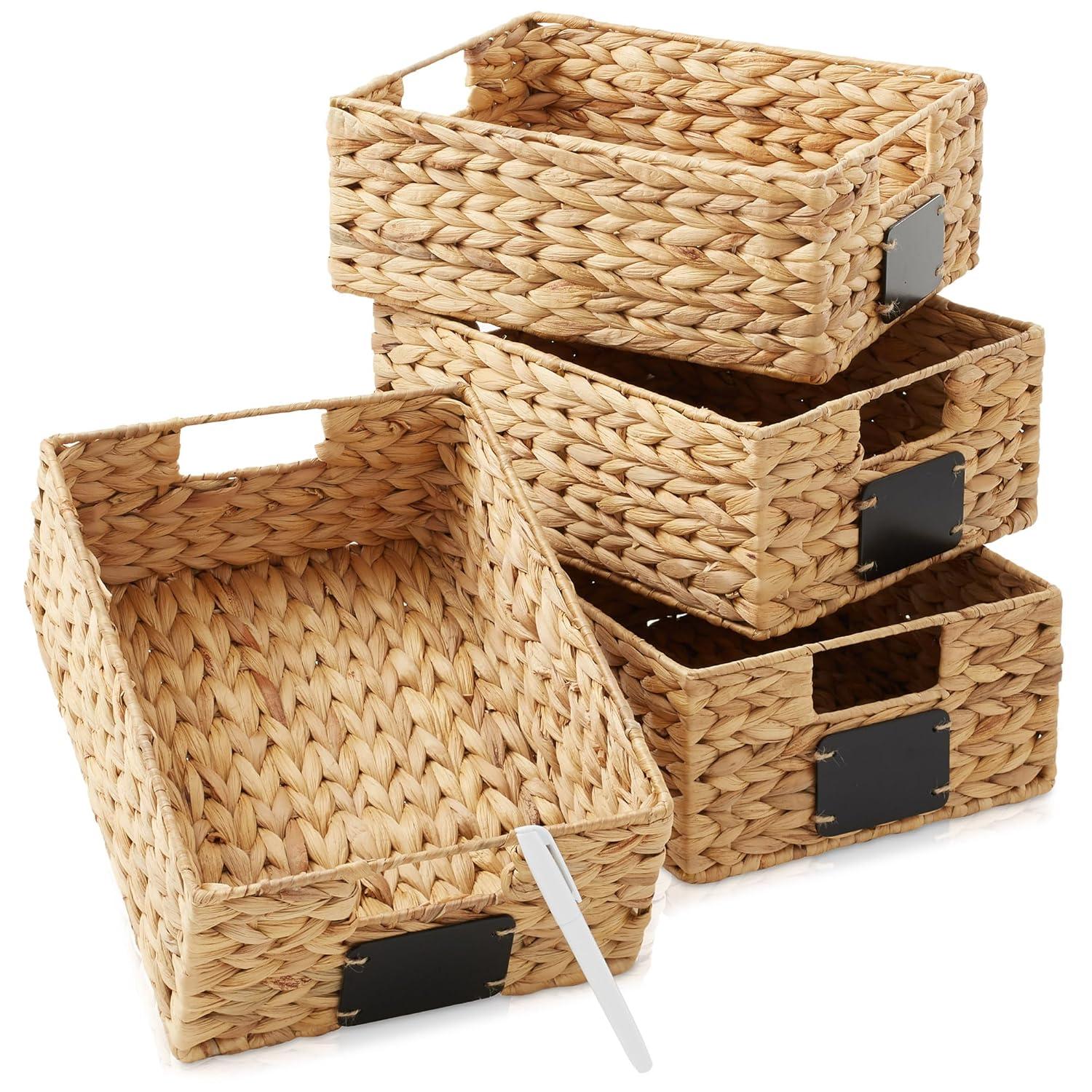Casafield Casafield Natural Fiber Decorative Basket (Set of 4)