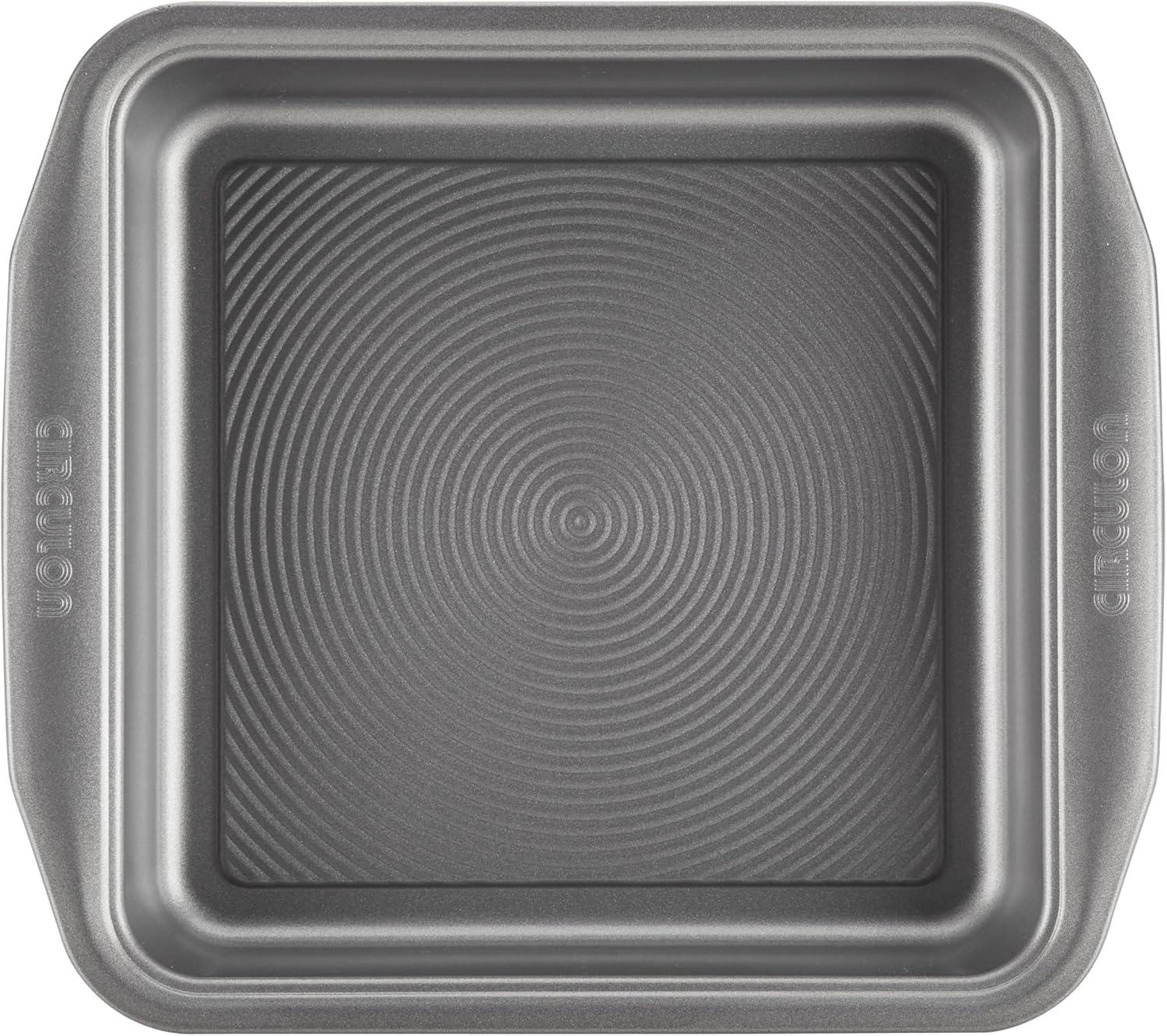 Gray Stainless Steel Nonstick Square Cake Pan, 9 Inch