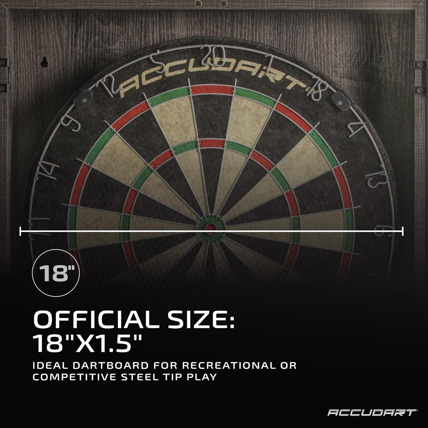 Accudart Armada Bristle Dartboard Cabinet Set with Chalkboards