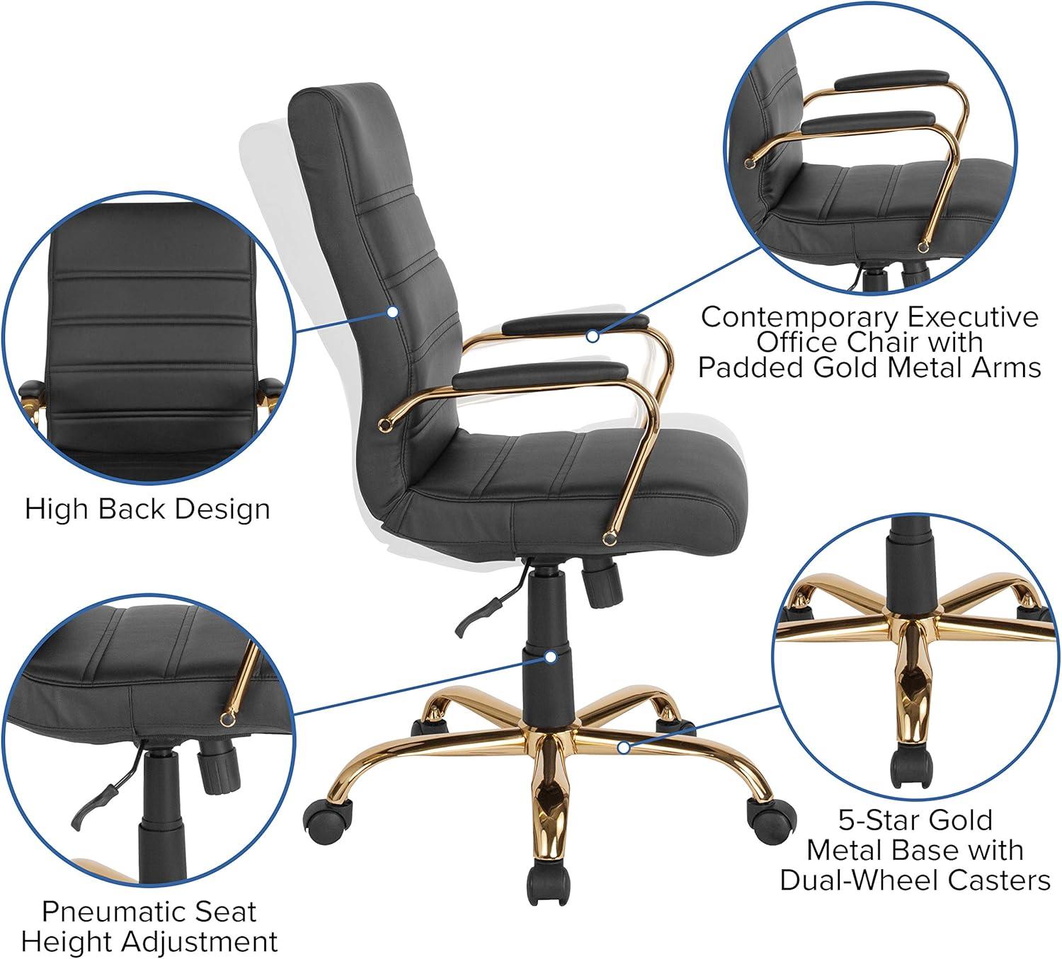 Merrick Lane High Back Executive Swivel Office Chair with Arms