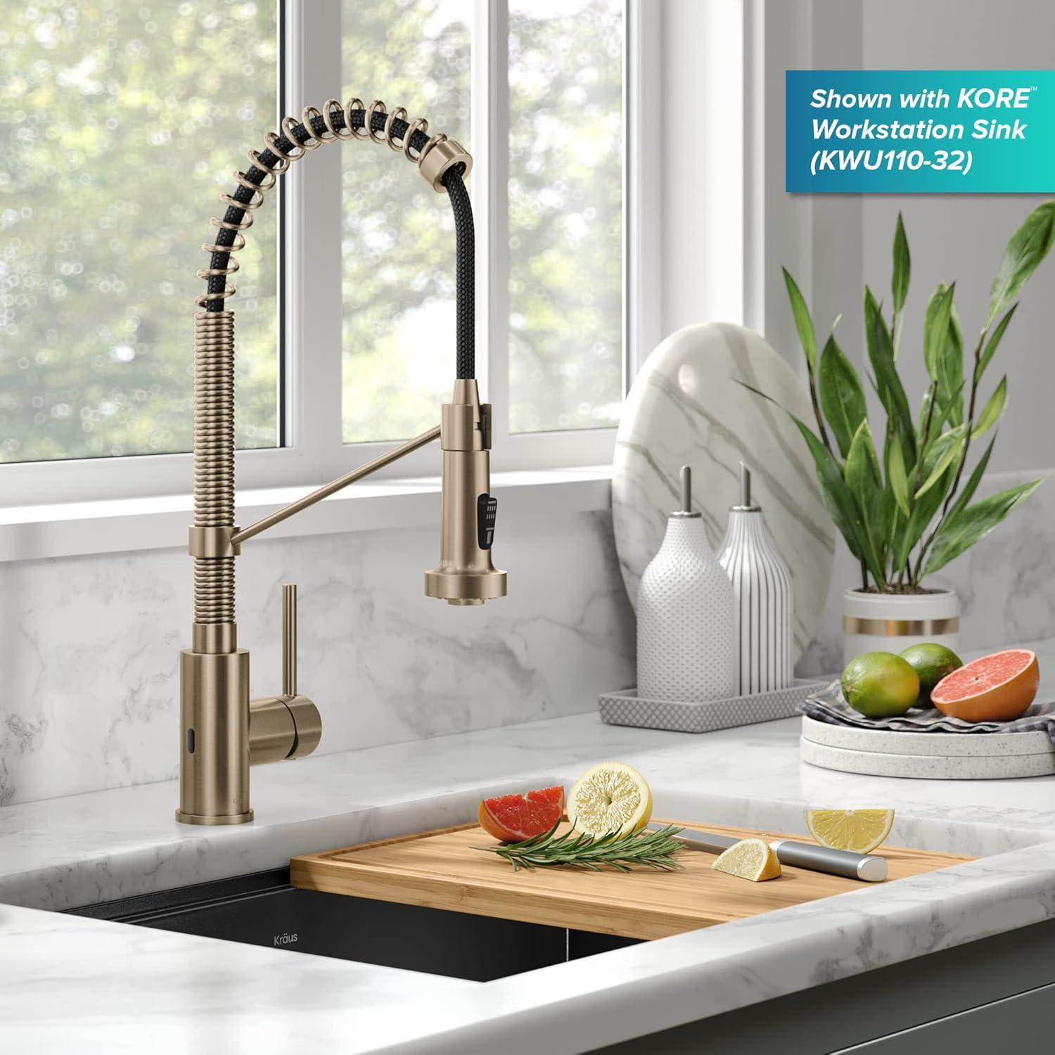 Kraus Bolden Touchless Sensor Commercial Style 2-Function Single Handle Pull-Down Kitchen Faucet