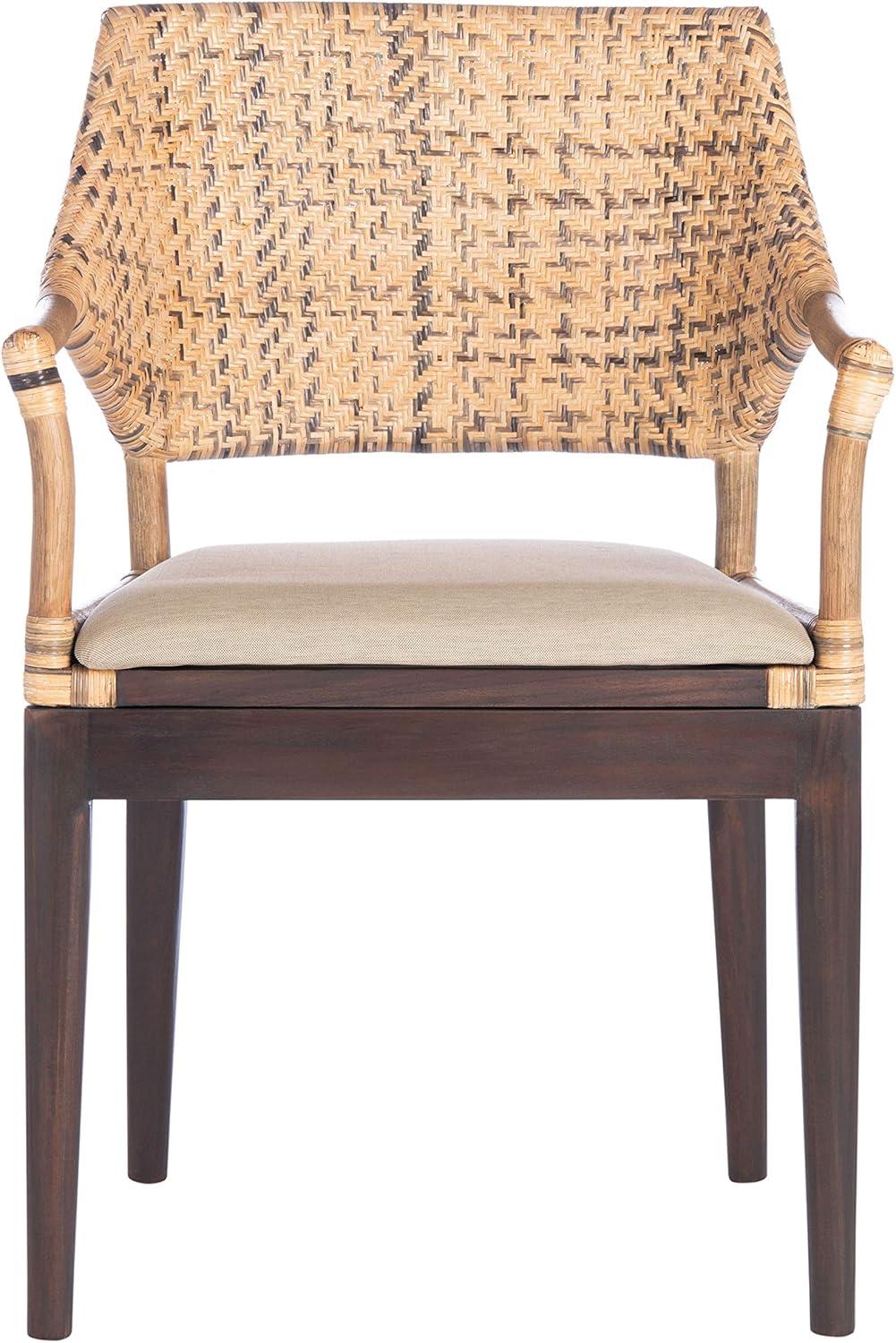 Carlo Arm Chair - Brown/Honey/Beige - Safavieh.