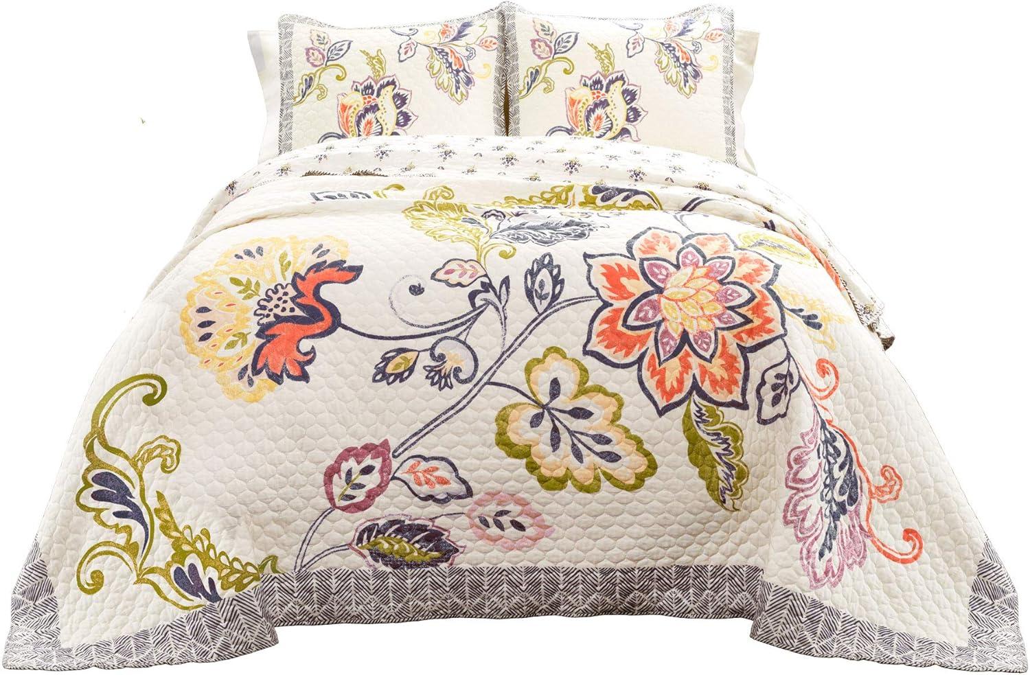 Aster Reversible Traditional 3 Piece Quilt Set