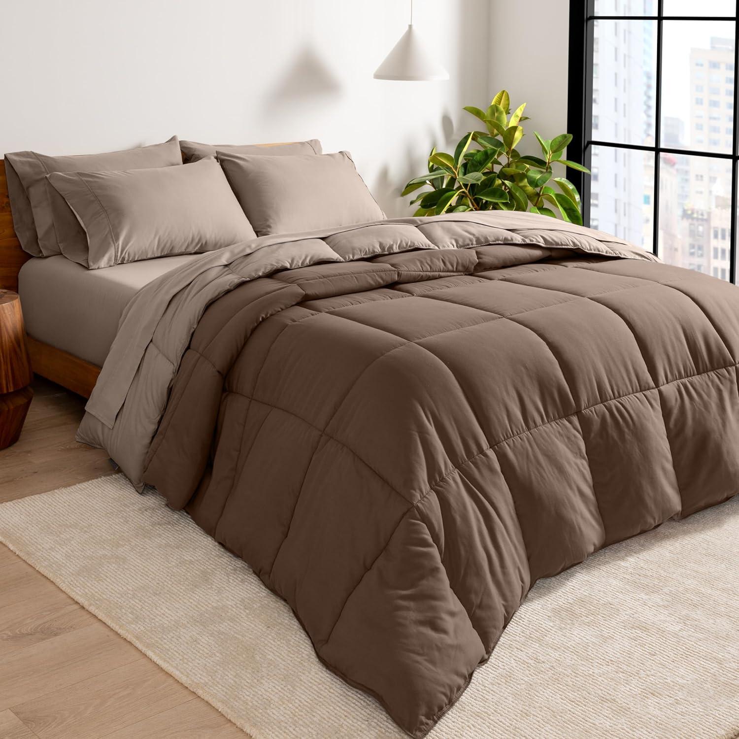 Bare Home 1800 Premium Microfiber Reversible Bed-In-A-Bag