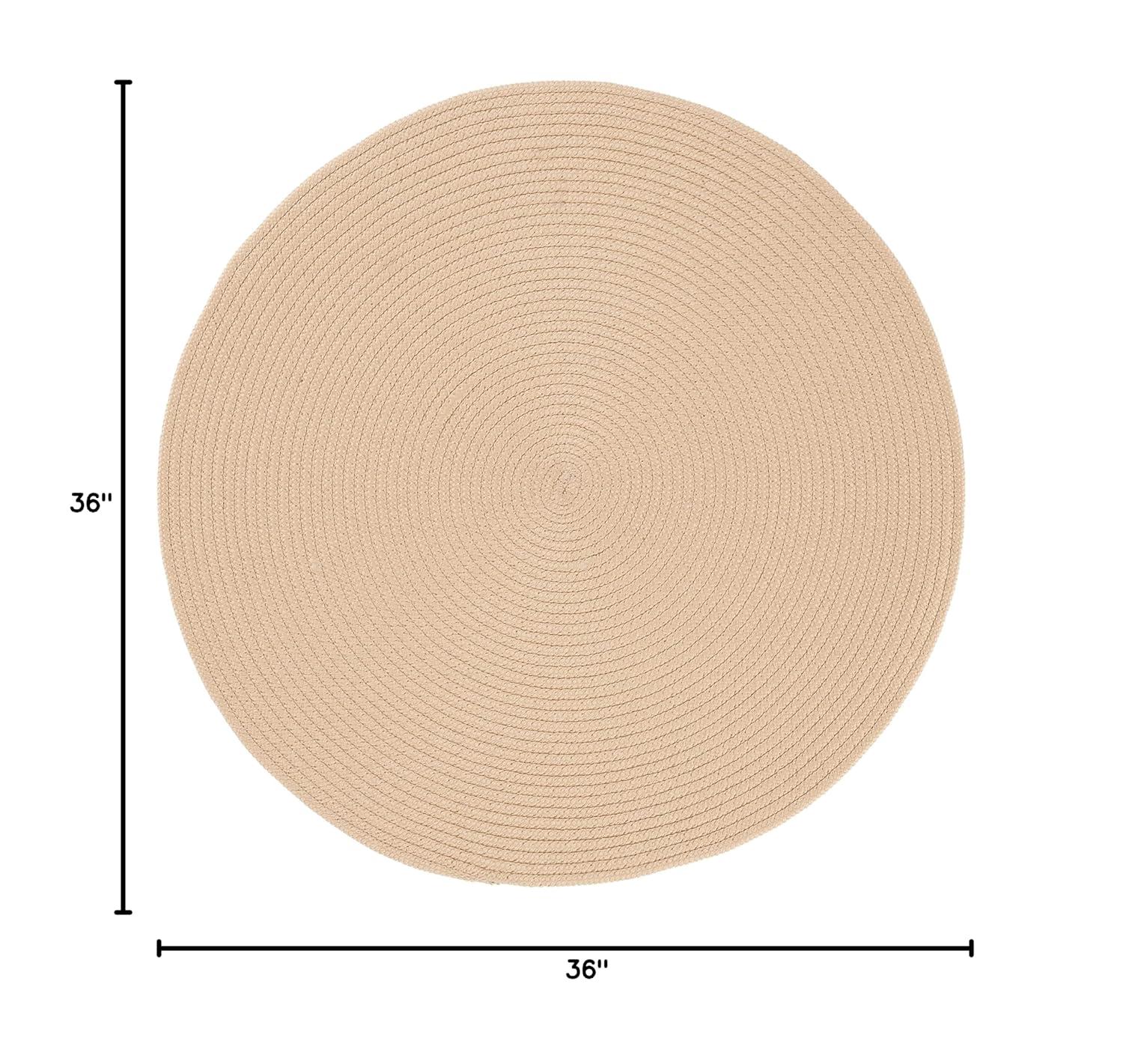 Braided BRD402 Hand Woven Area Rug - Brown - 3' round - Safavieh.