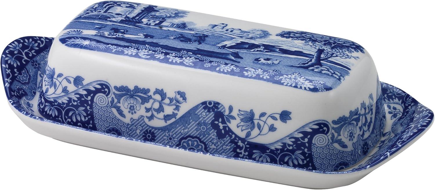 Spode Blue Italian Covered Butter Dish