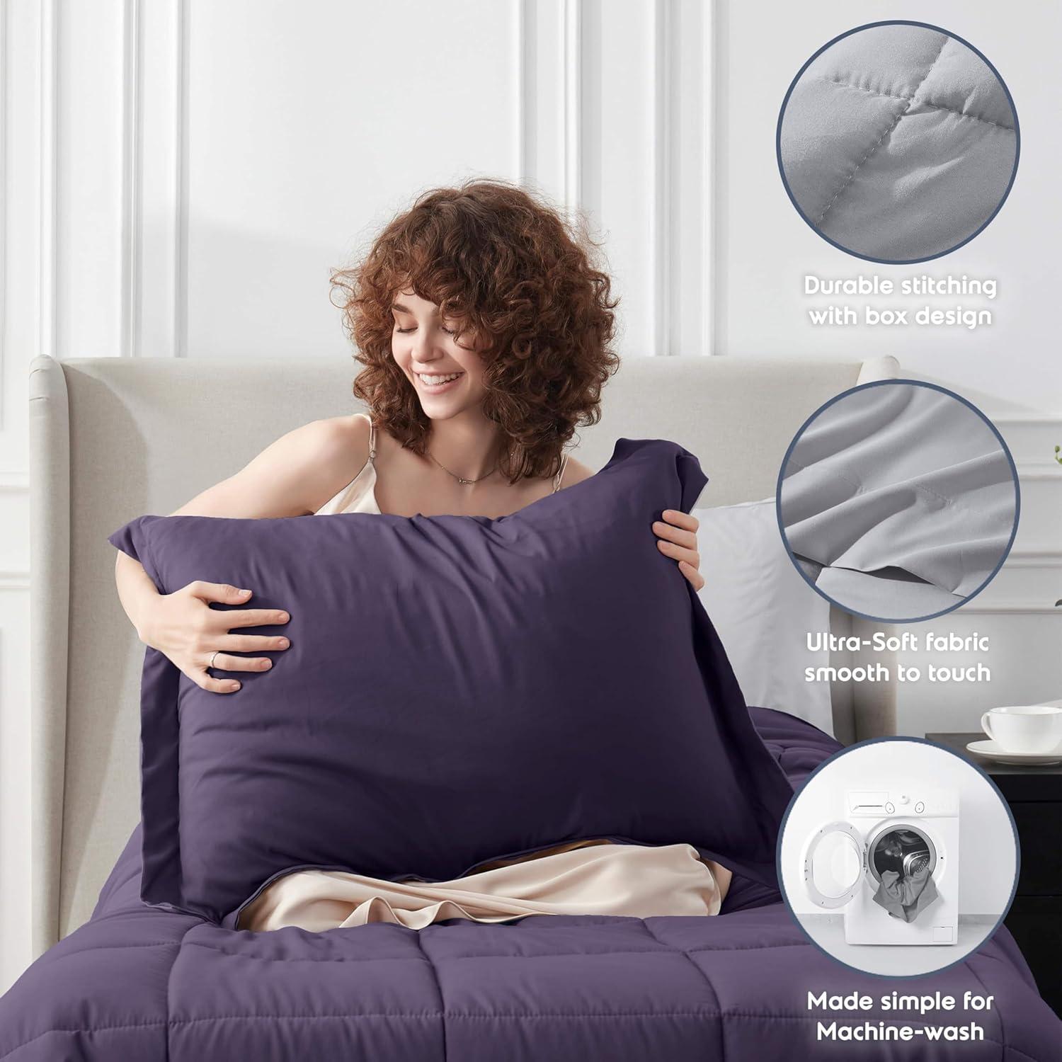 Nestl Bed-in-A-Bag Reversible Comforter Set with Bed Sheets