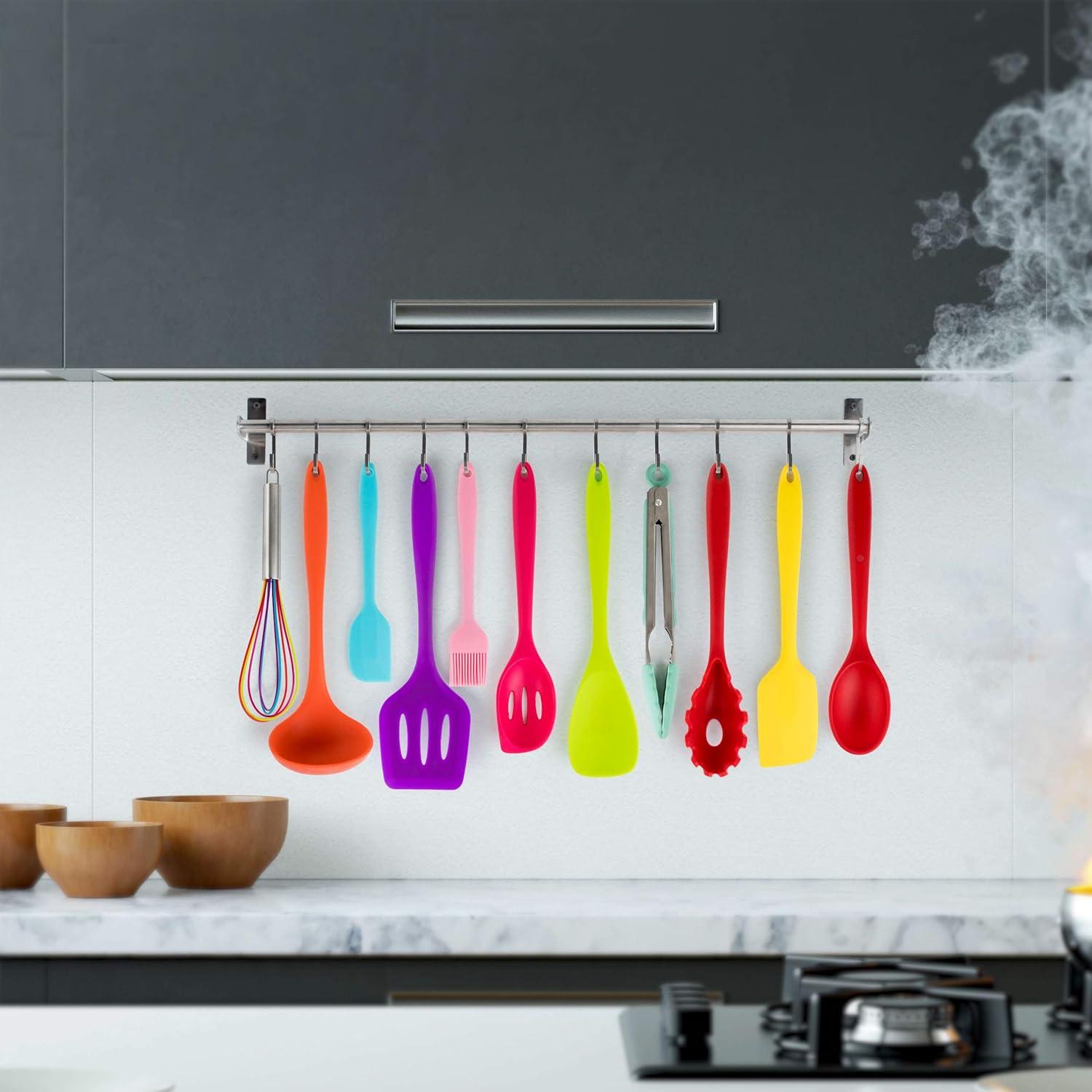 MegaChef Mulit-Color Silicone Cooking Utensils, Set of 12