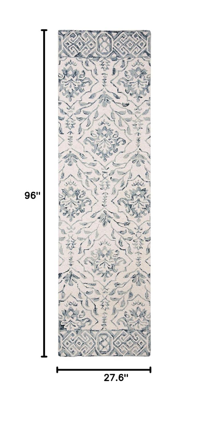 Dip Dye DDY901 Hand Tufted Indoor Runner - Blue/Ivory - 2'3"x8' - Safavieh