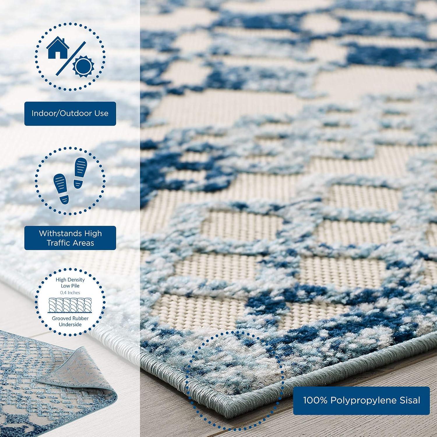 Modway Modway Coronado Distressed Diamond Outdoor Area Rug by Havenside Home