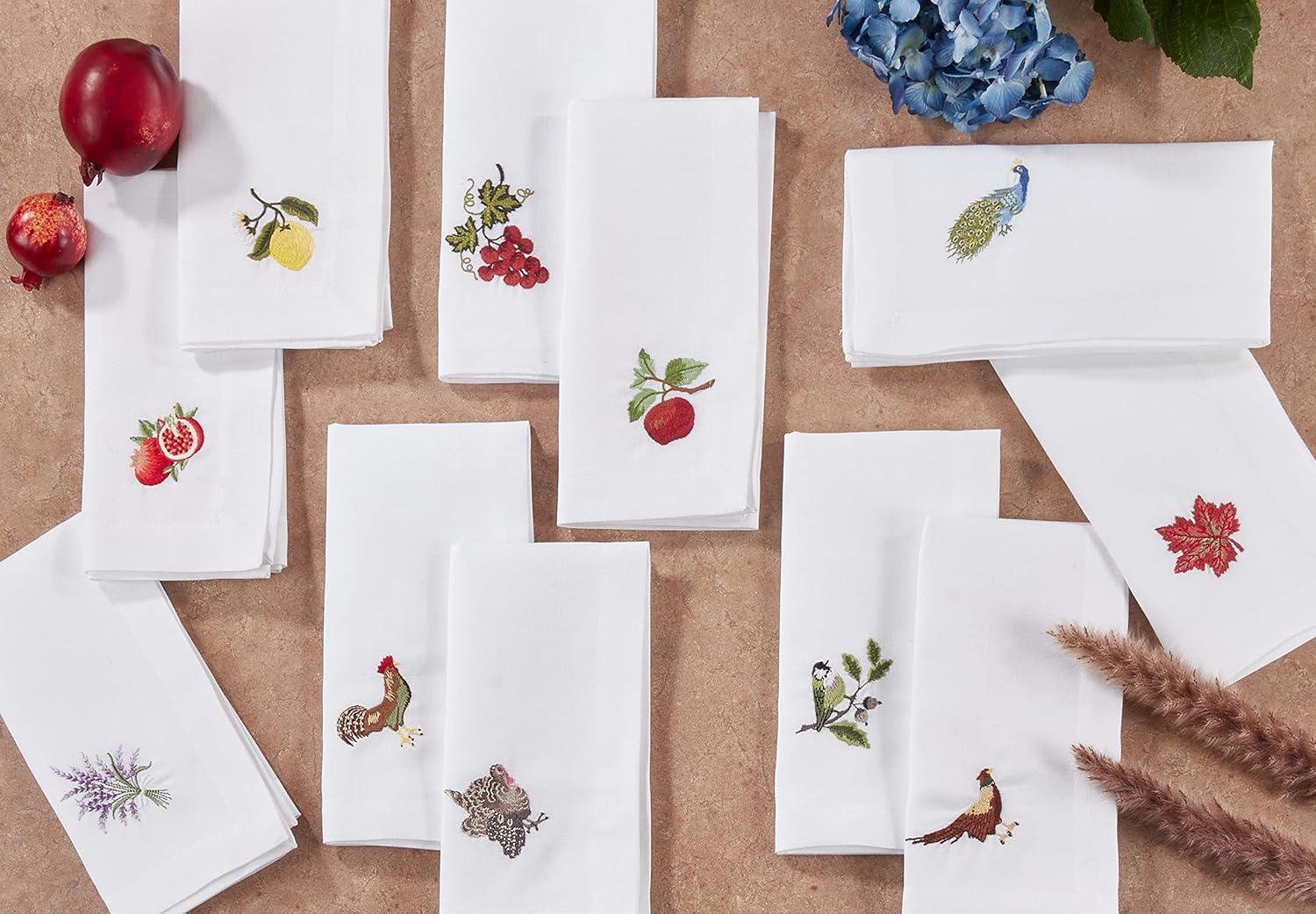 Saro Worsham Collection Polyester Animals/Nature Square Napkin (Set of 4)