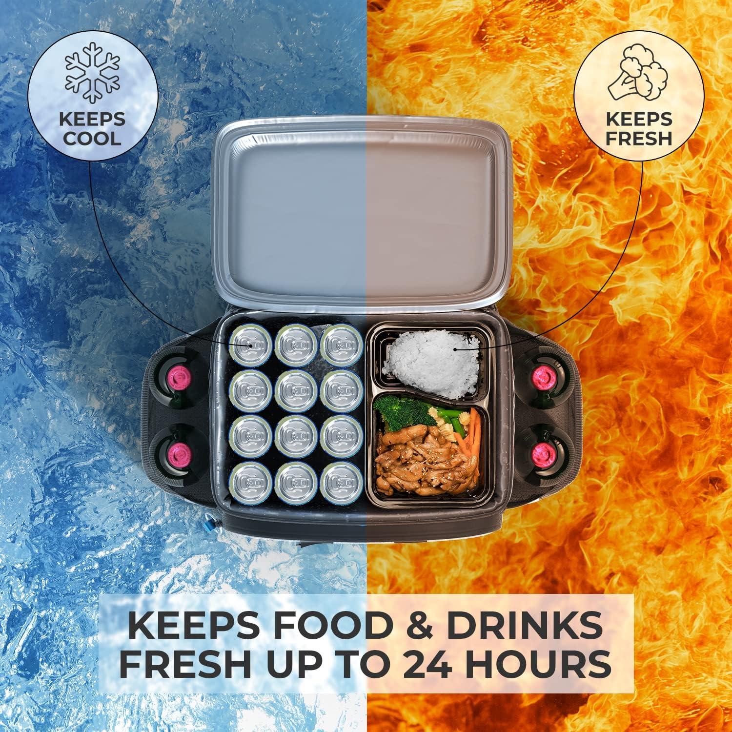 Everlasting Comfort Insulated Cooler Backpack Leak Proof Thermal Bag Picnic Backpack, Gray