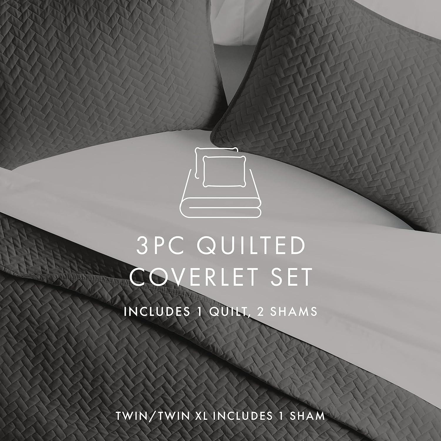 Antora Microfiber Modern & Contemporary Coverlet / Bedspread Quilt Set