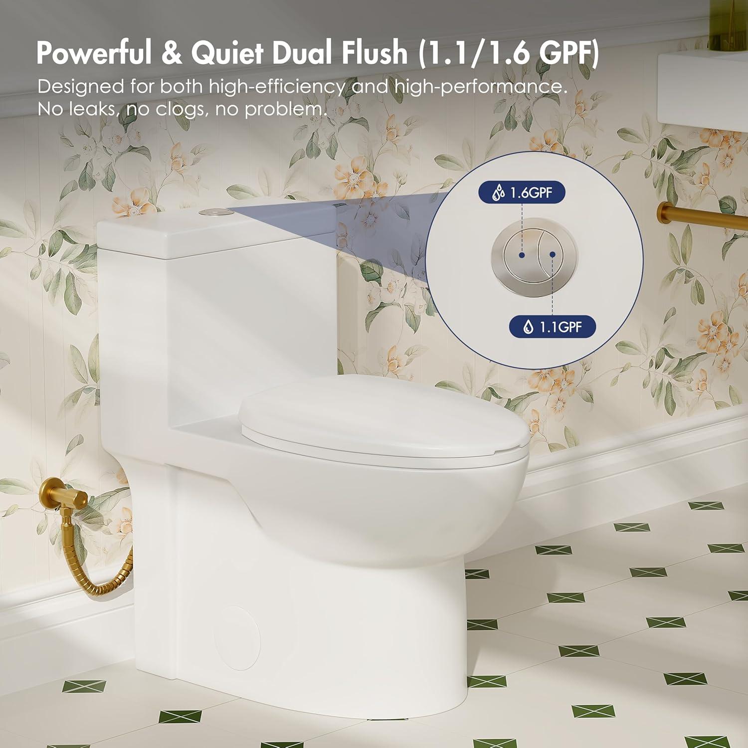 Denbigh Chair Height Elongated Comfort Height One-Piece Toilet (Seat Included)