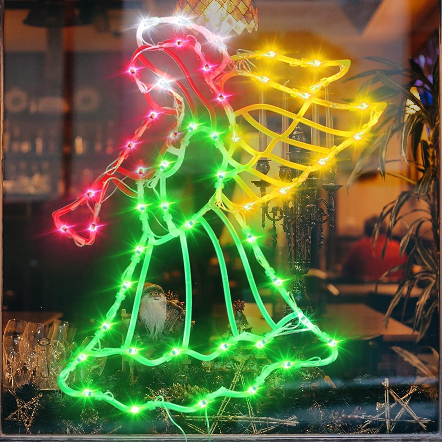 Multi-Color LED Christmas Window Silhouette Lights Set