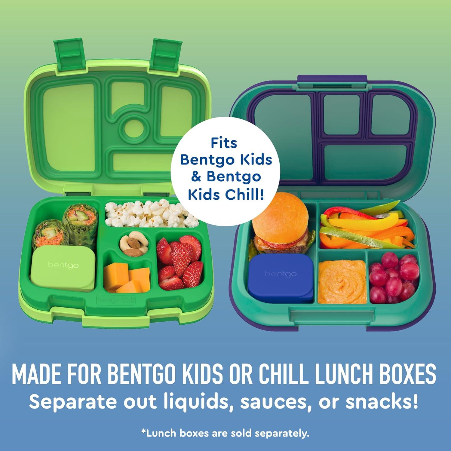 Bentgo Blue and Green Silicone Dipping Sauce Containers Set