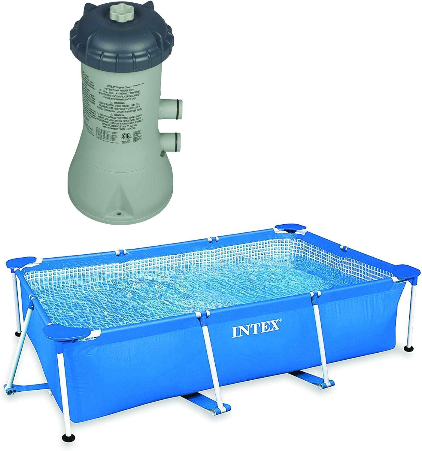 Intex New Intex Rectangular Frame Above Ground Swimming Pool