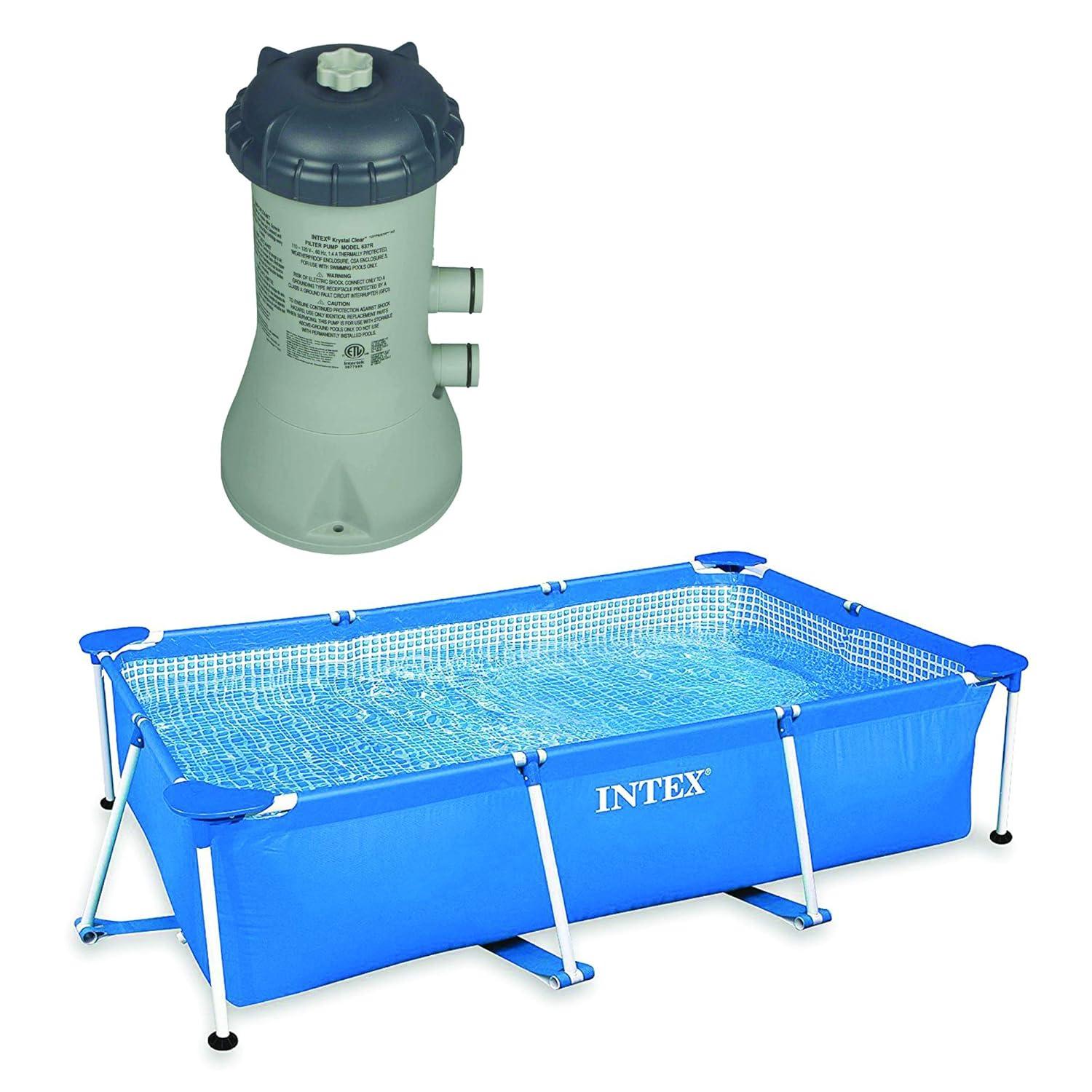 Intex New Intex Rectangular Frame Above Ground Swimming Pool