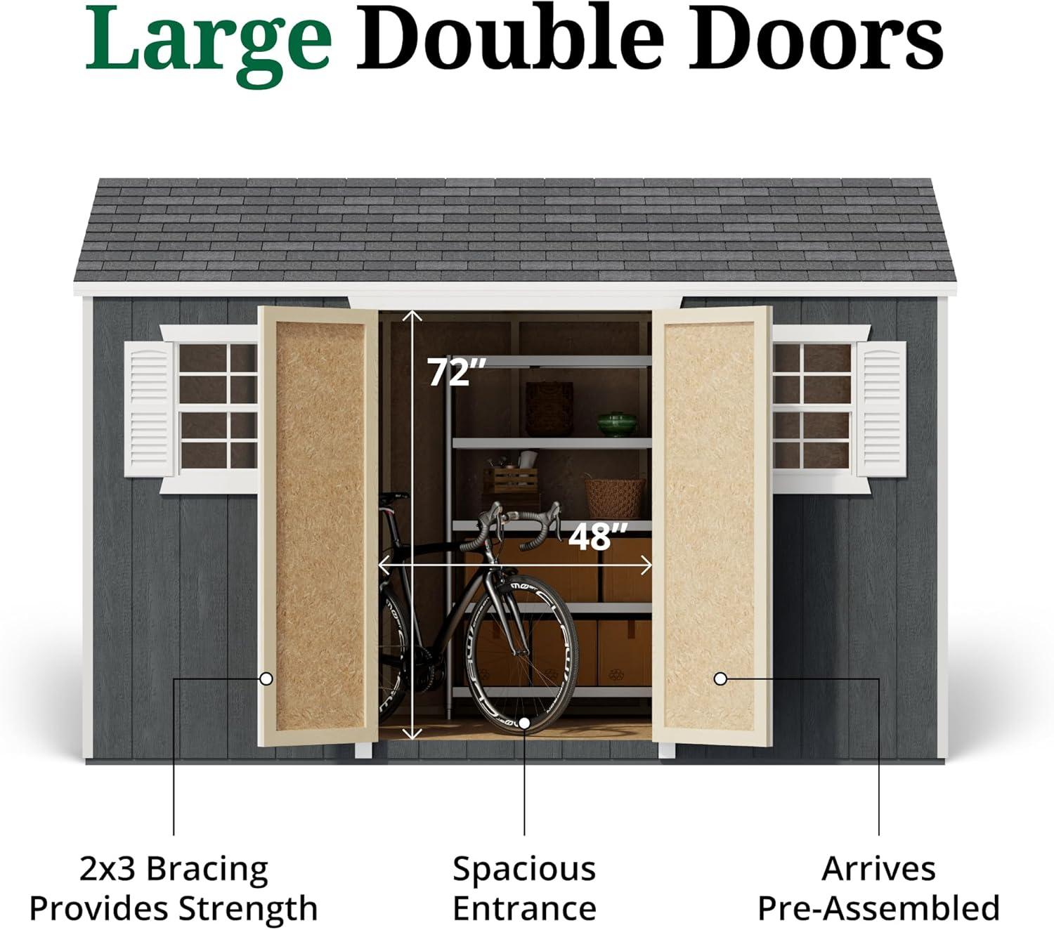 Little Cottage Co. Value Workshop Outdoor Wood Storage Shed