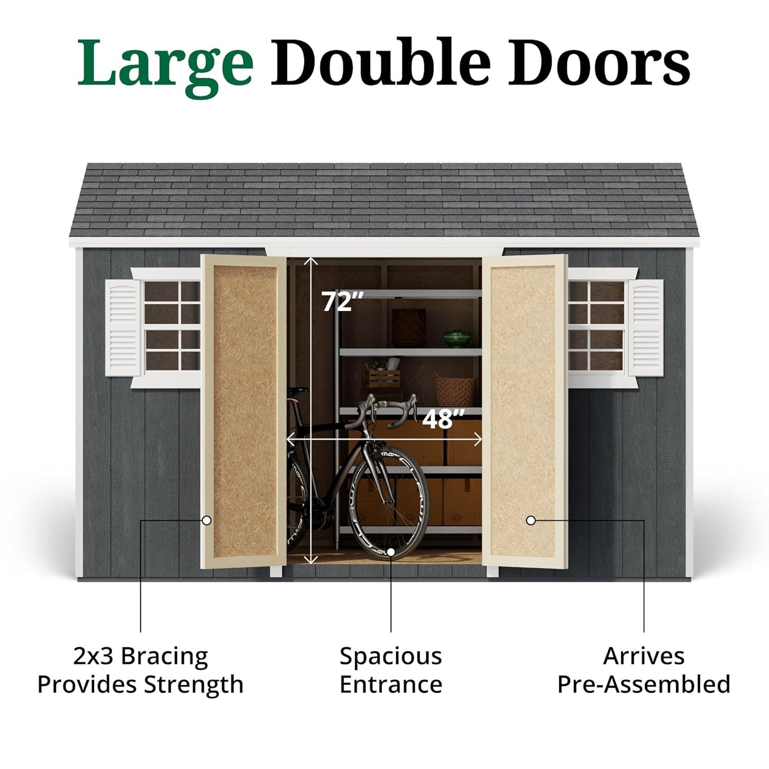 Little Cottage Co. Value Workshop Outdoor Wood Storage Shed