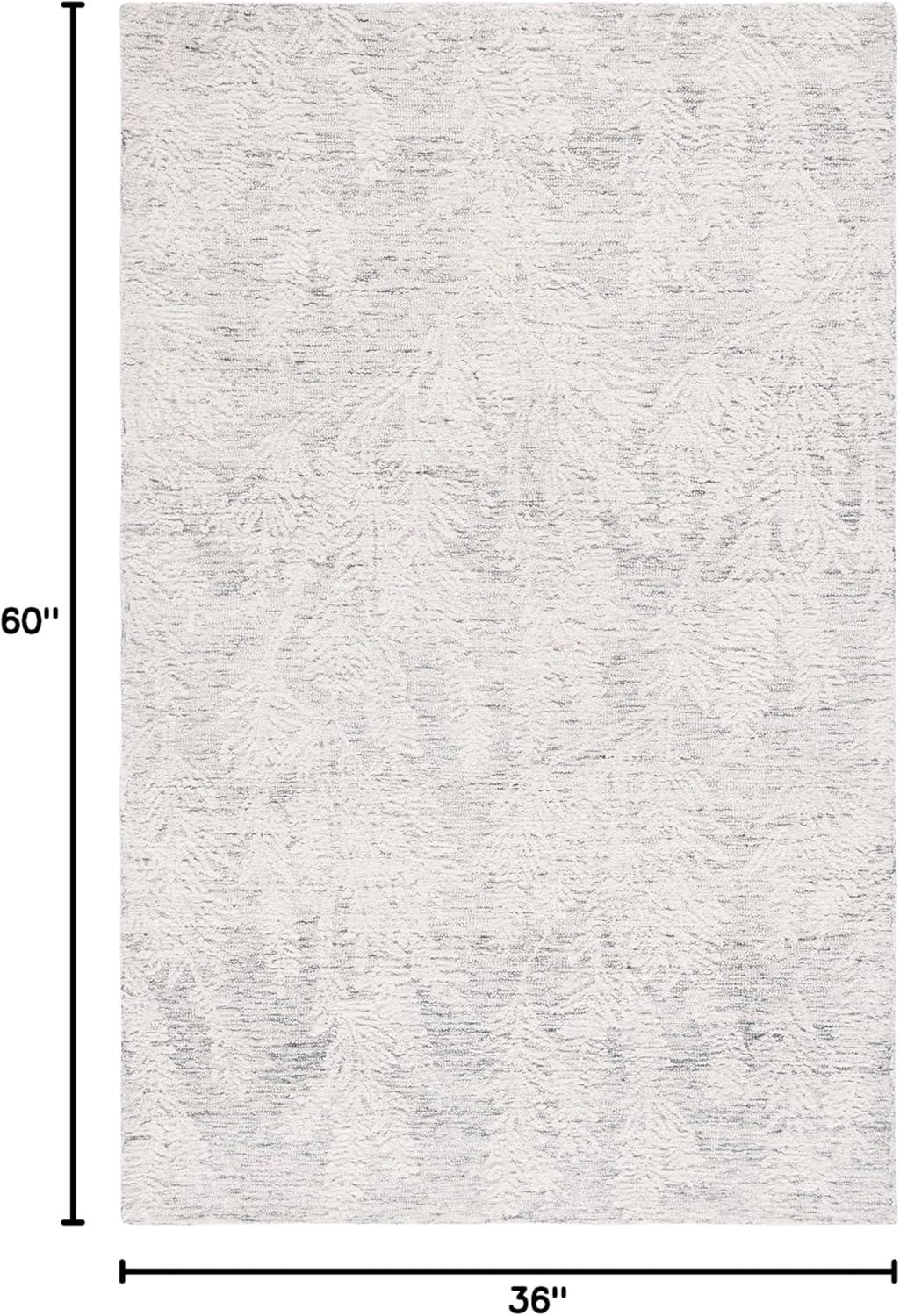 Metro MET877 Hand Tufted Indoor Accent Rug - Grey/Ivory - 3'x5' - Safavieh