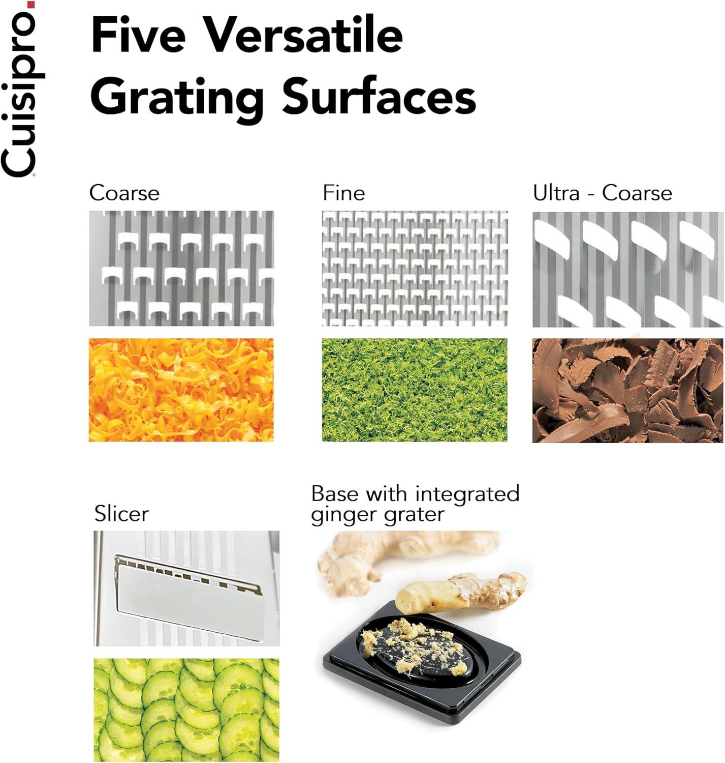 Cuisipro Surface Glide Technology 4 Sided Box Grater