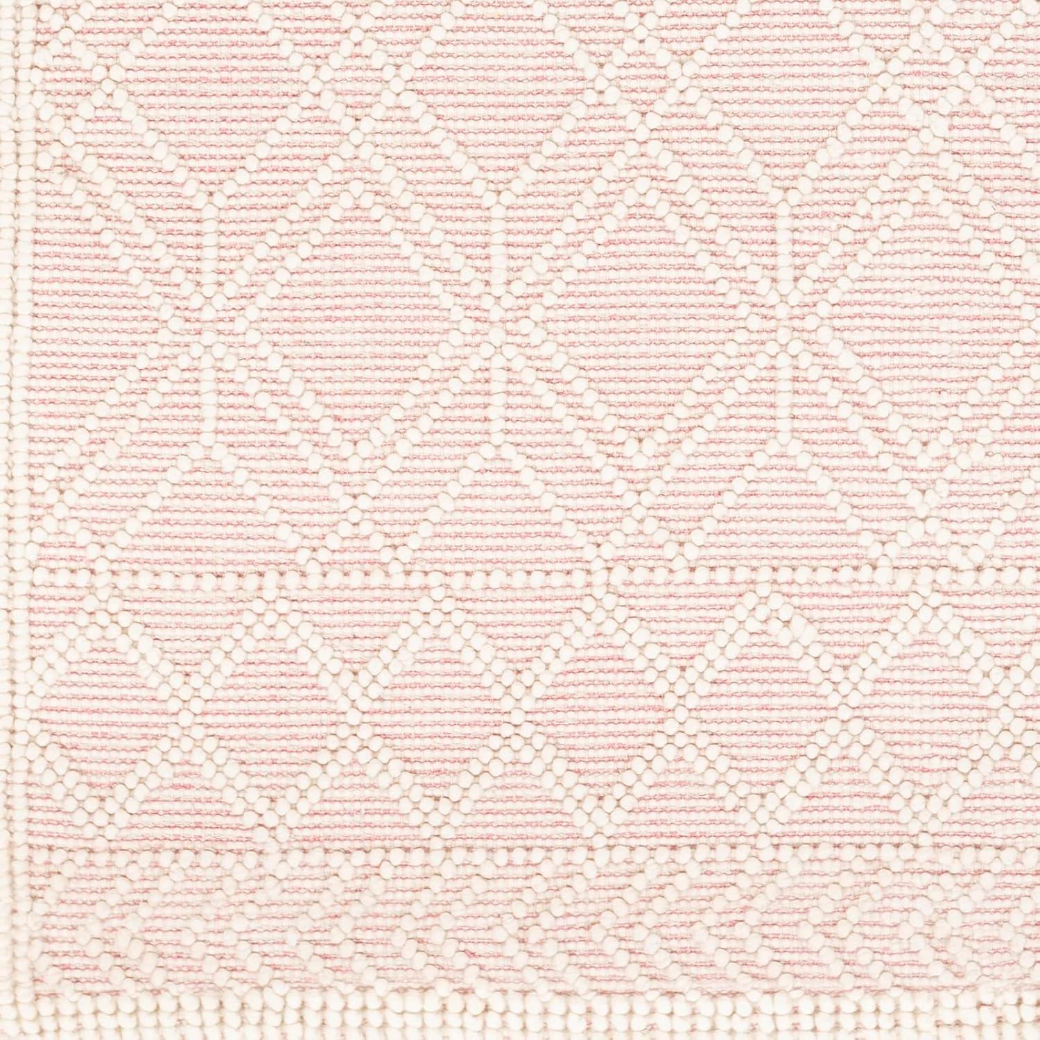 Mark&Day Wool Area Rugs, 5x7 Staveley Cottage Bright Pink Area Rug (5' x 7'6")