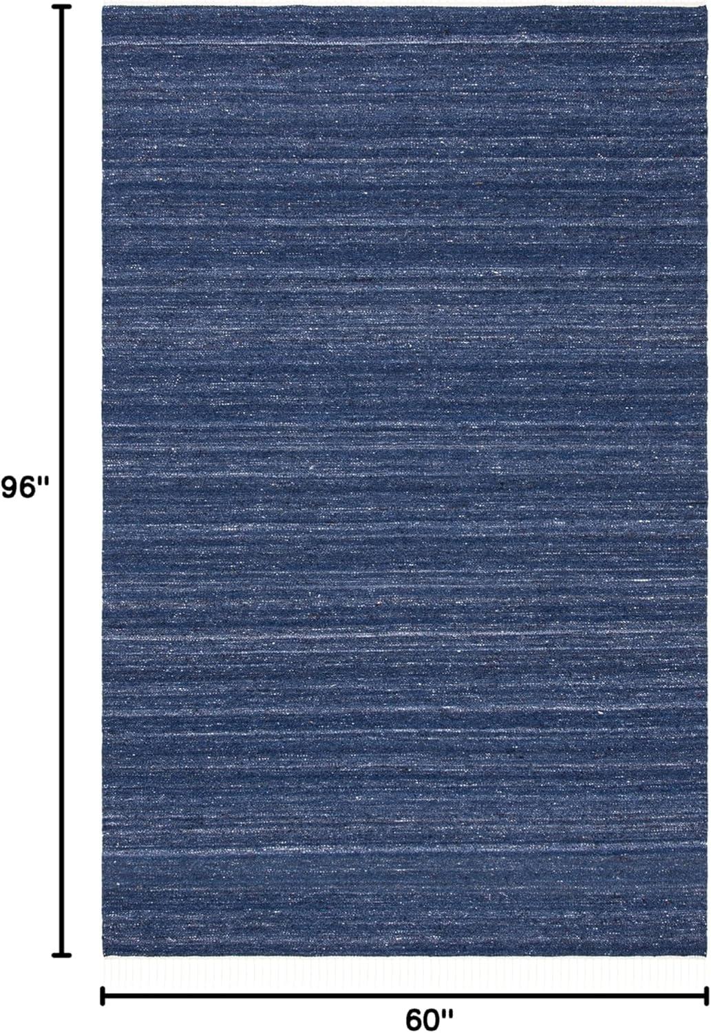 Kilim KLM551 Hand Loomed Area Rug - Navy/Blue - 5'x8' - Safavieh.