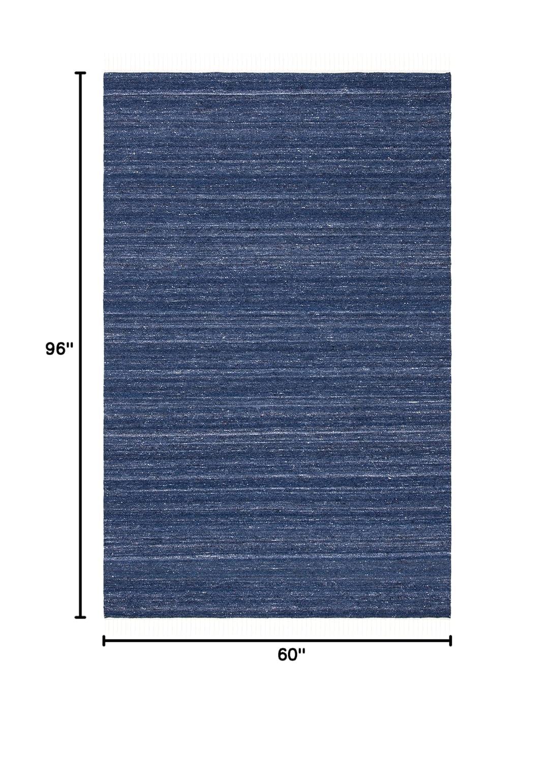 Kilim KLM551 Hand Loomed Area Rug - Navy/Blue - 5'x8' - Safavieh.