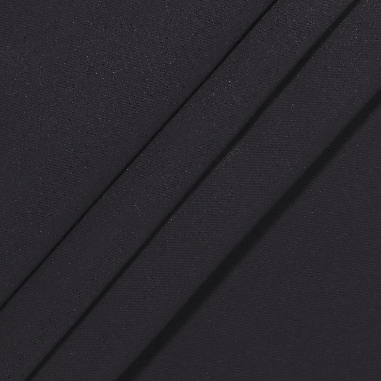 ECLIPSE Andover Solid Tripleweave Thermal Blackout Grommet Curtains for Bedroom (2 Panels), 42 in x 63 in, Black