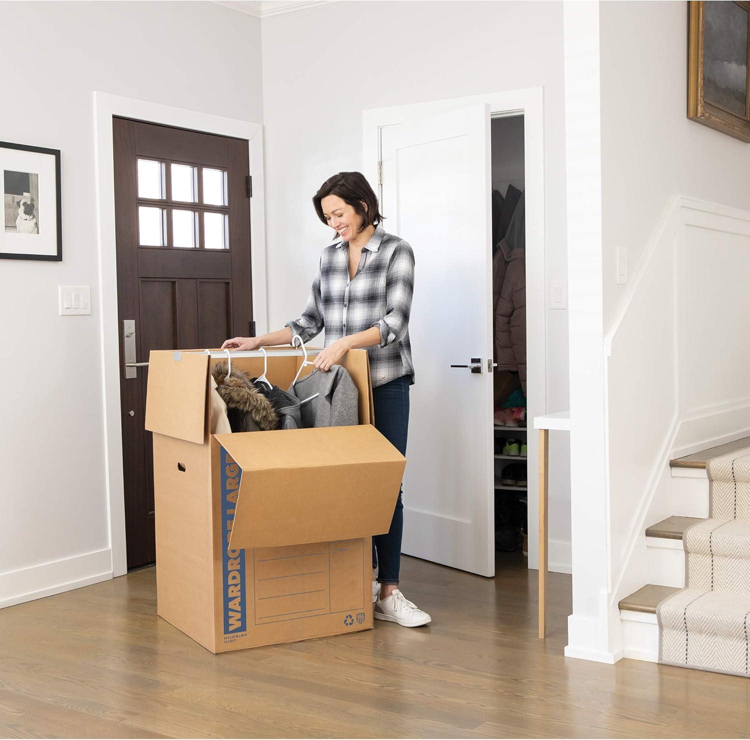 Bankers Box 3pk SmoothMove Tall Wardrobe Moving Boxes 24" x 24" x 40" - Fellowes
