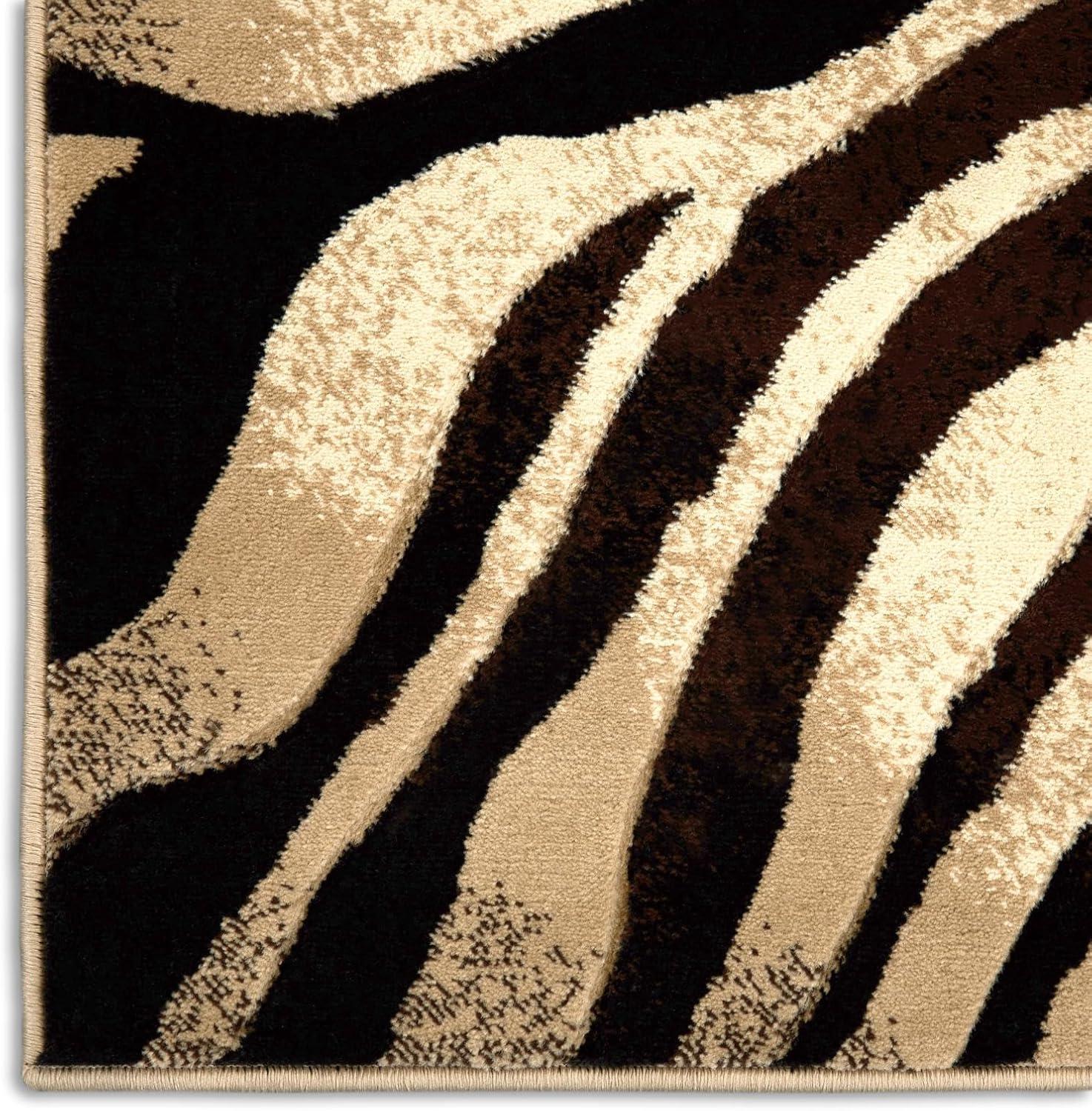 Home Dynamix Tribeca Fawn Contemporary Animal Print Runner Area Rug, Dark Brown/Beige, 1'9"x7'2"