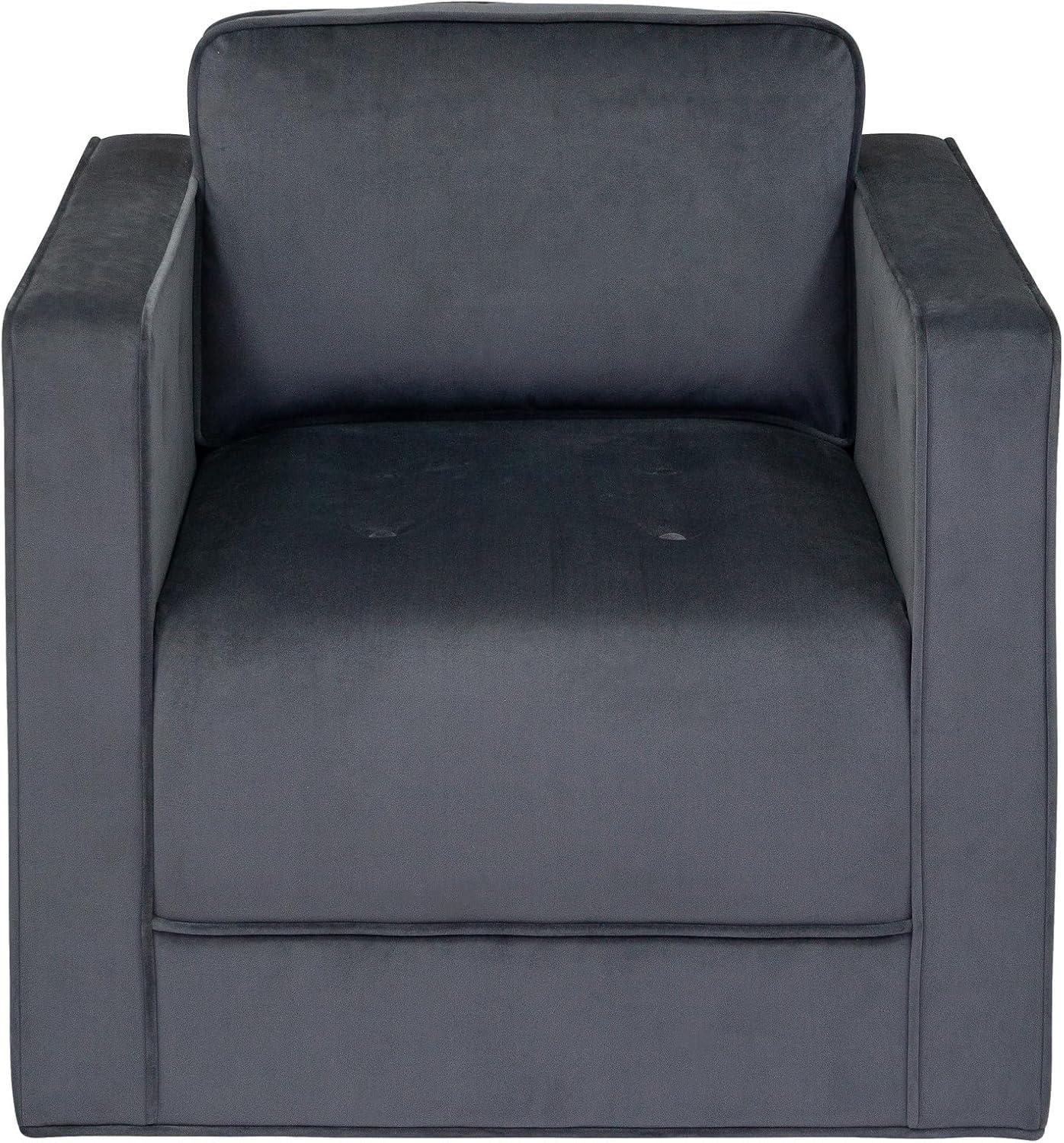 30" W Polyester Swivel Armchair