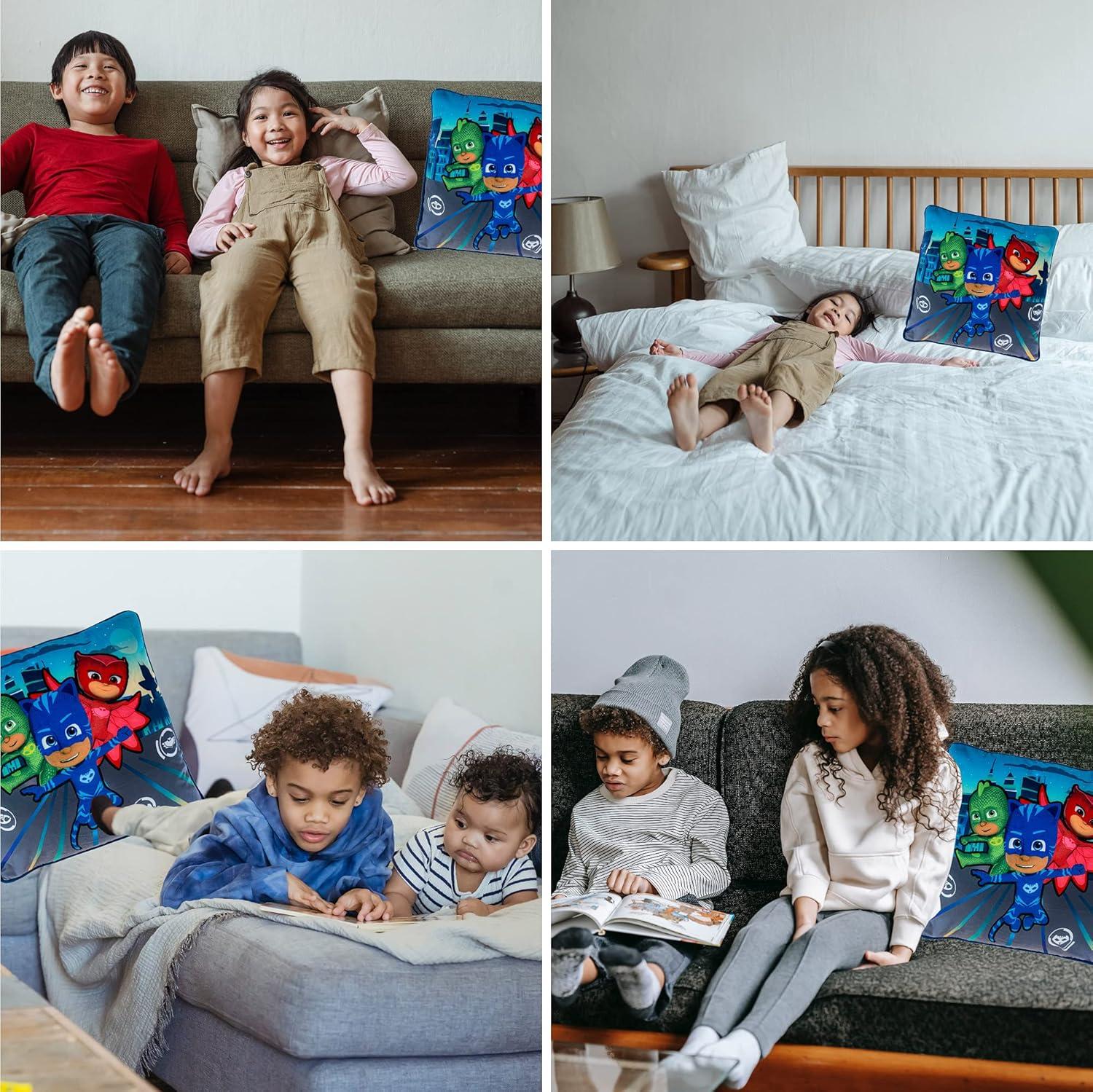 Franco Kids Bedding Soft Decorative Pillow Cover, 15 in x 15 in, PJ Masks