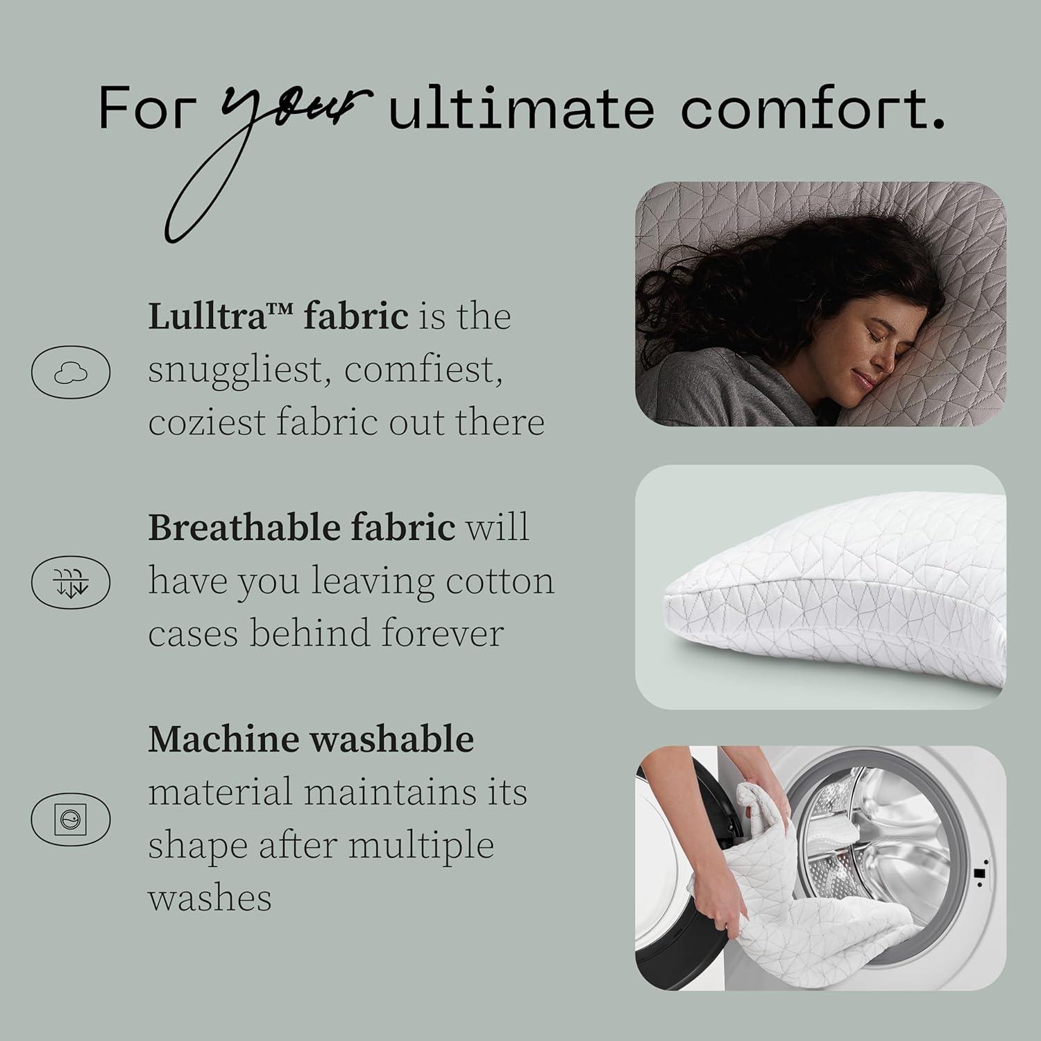 Coop Home Goods - The Original Pillow Cover, King Size Pillow Case for Memory Foam Pillows, Breathable Ultra Soft Lulltra Fabric Cover with Zipper