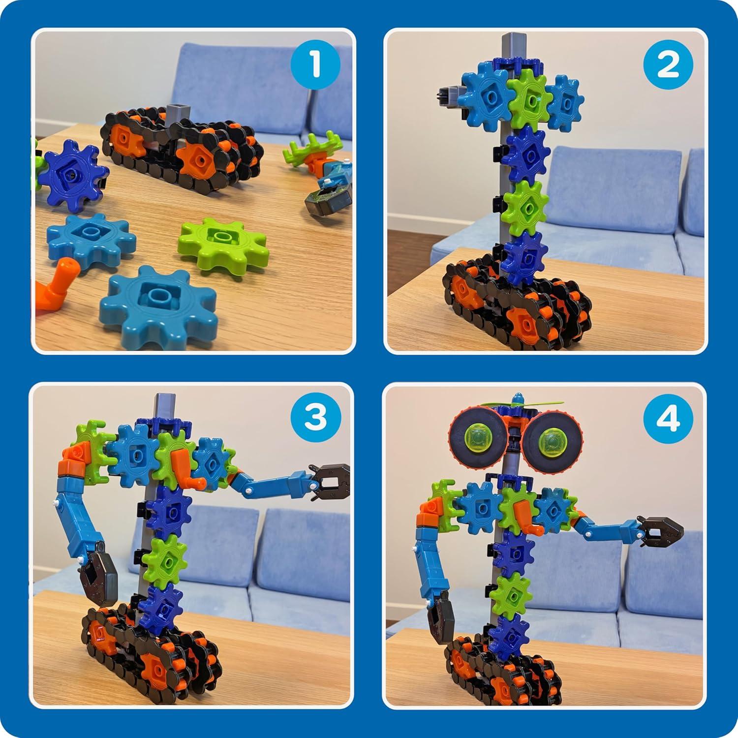 Learning Resources Gears! Gears! Gears! Robots in Motion, Engineering Toy for Kids Ages 5
