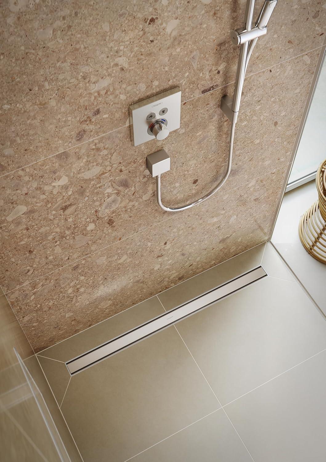 Hansgrohe RainDrain Match Trim Zero/ Tile 47 1/4" with Height Adjustable Frame