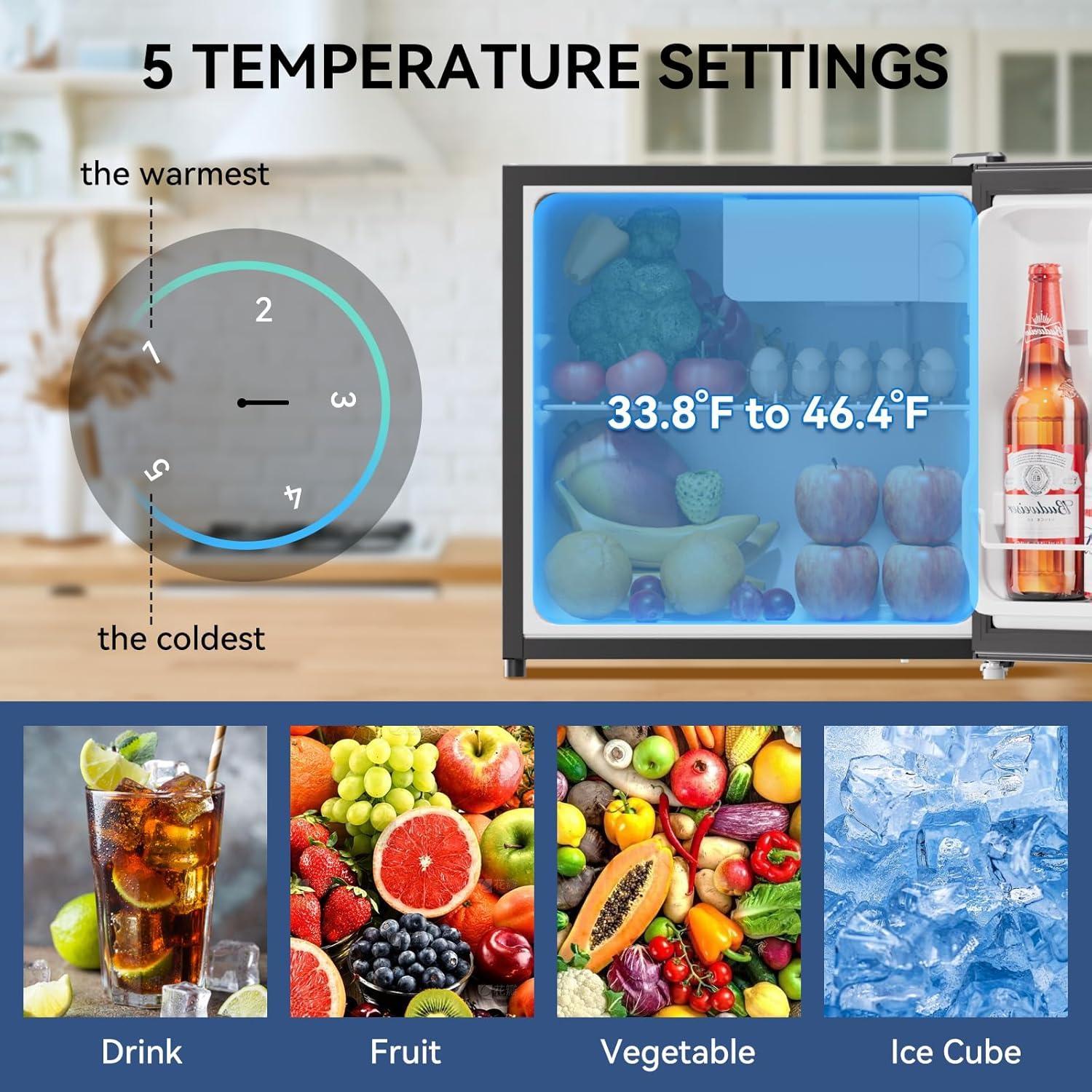 BANGSON BANGSON 1.6 Cu.Ft Mini Fridge With Freezer US-BSR-008